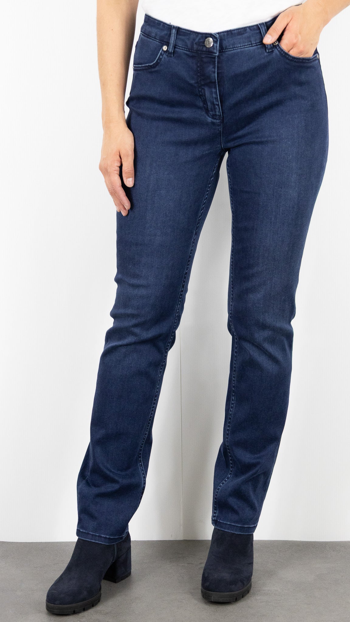 JEANS DROIT FEMME TONI PERFECT SHAPE 11-45 1106-0#COLOR_592/DARK BLUE