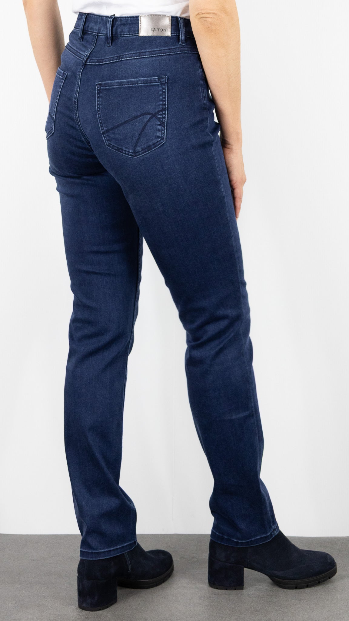 JEANS DROIT FEMME TONI PERFECT SHAPE 11-45 1106-0#COLOR_592/DARK BLUE