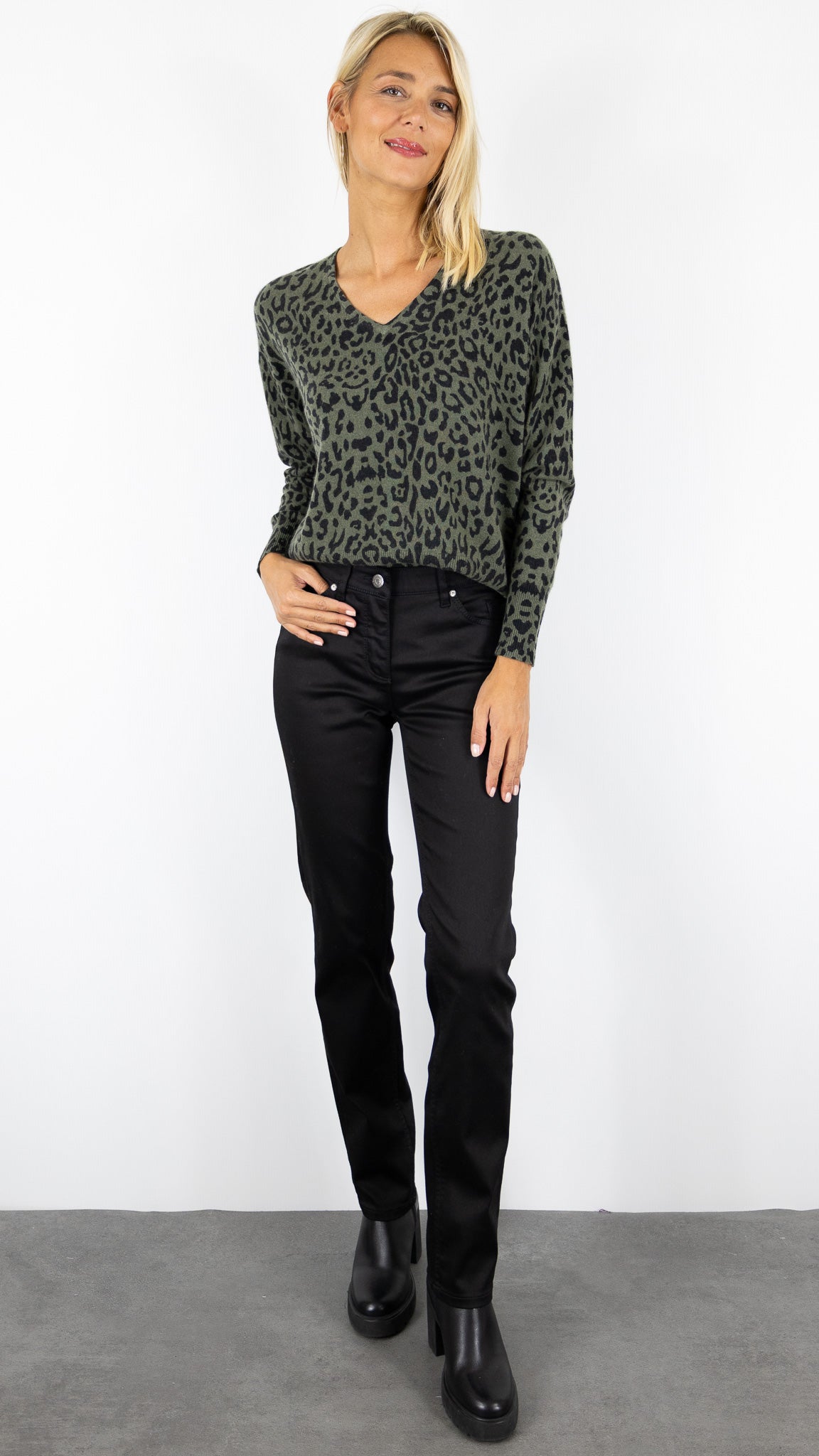 JEANS DROIT FEMME TONI PERFECT SHAPE 11-45 1106-0#COLOR_089/BLACK NOIR