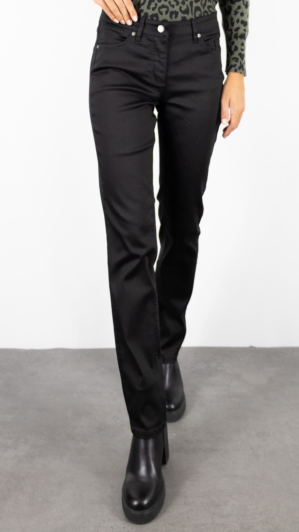 JEANS DROIT FEMME TONI PERFECT SHAPE 11-45 1106-0#COLOR_089/BLACK NOIR