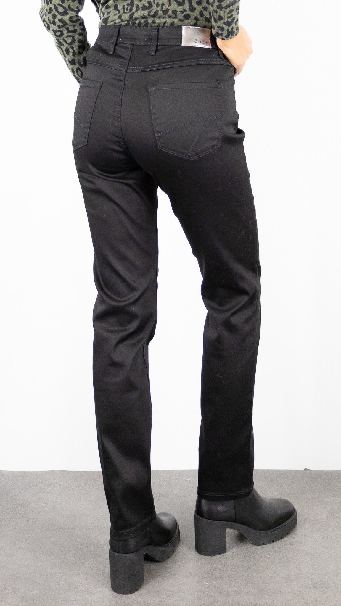 JEANS DROIT FEMME TONI PERFECT SHAPE 11-45 1106-0#COLOR_089/BLACK NOIR