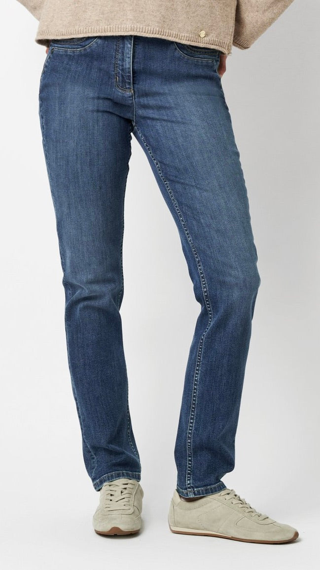 JEANS SLIM POUR FEMME TONI 12-30 1226-42 BE LOVED#COLOR_552/DENIM MOYEN