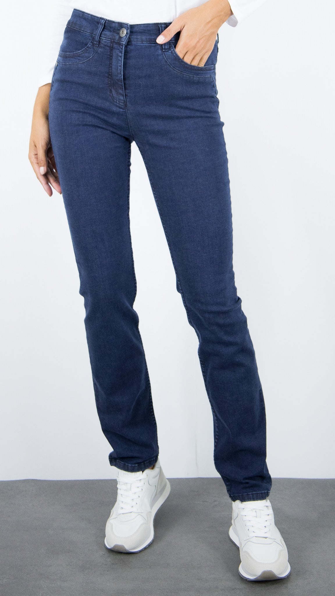JEANS DROIT POUR FEMME TONI BE LOVED 12-59 1226-42#COLOR_059/DARK BLUE