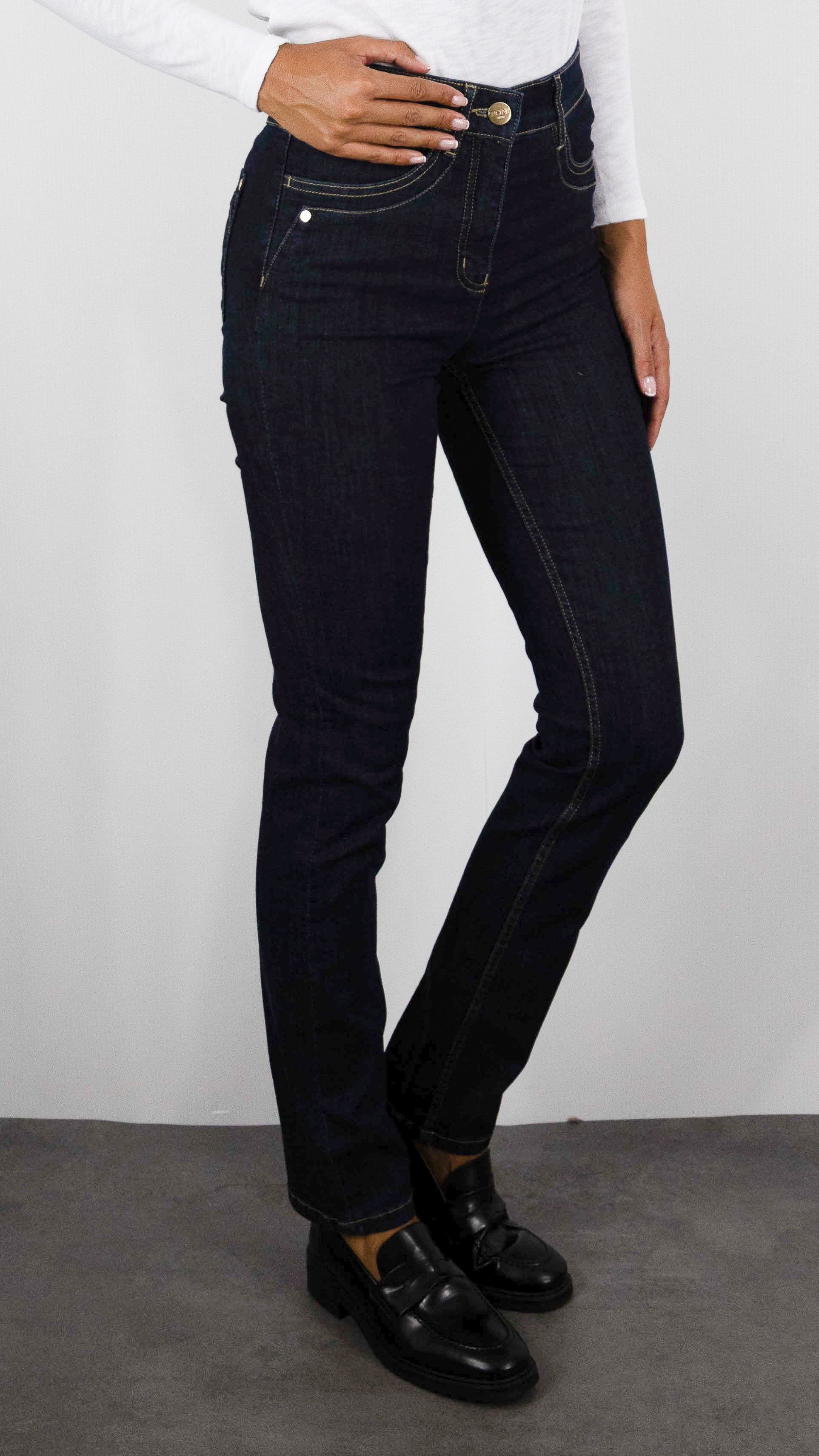 JEANS SLIM BRUT POUR FEMME TONI 12-59 1226-42 BE LOVED#COLOR_591/BRUT