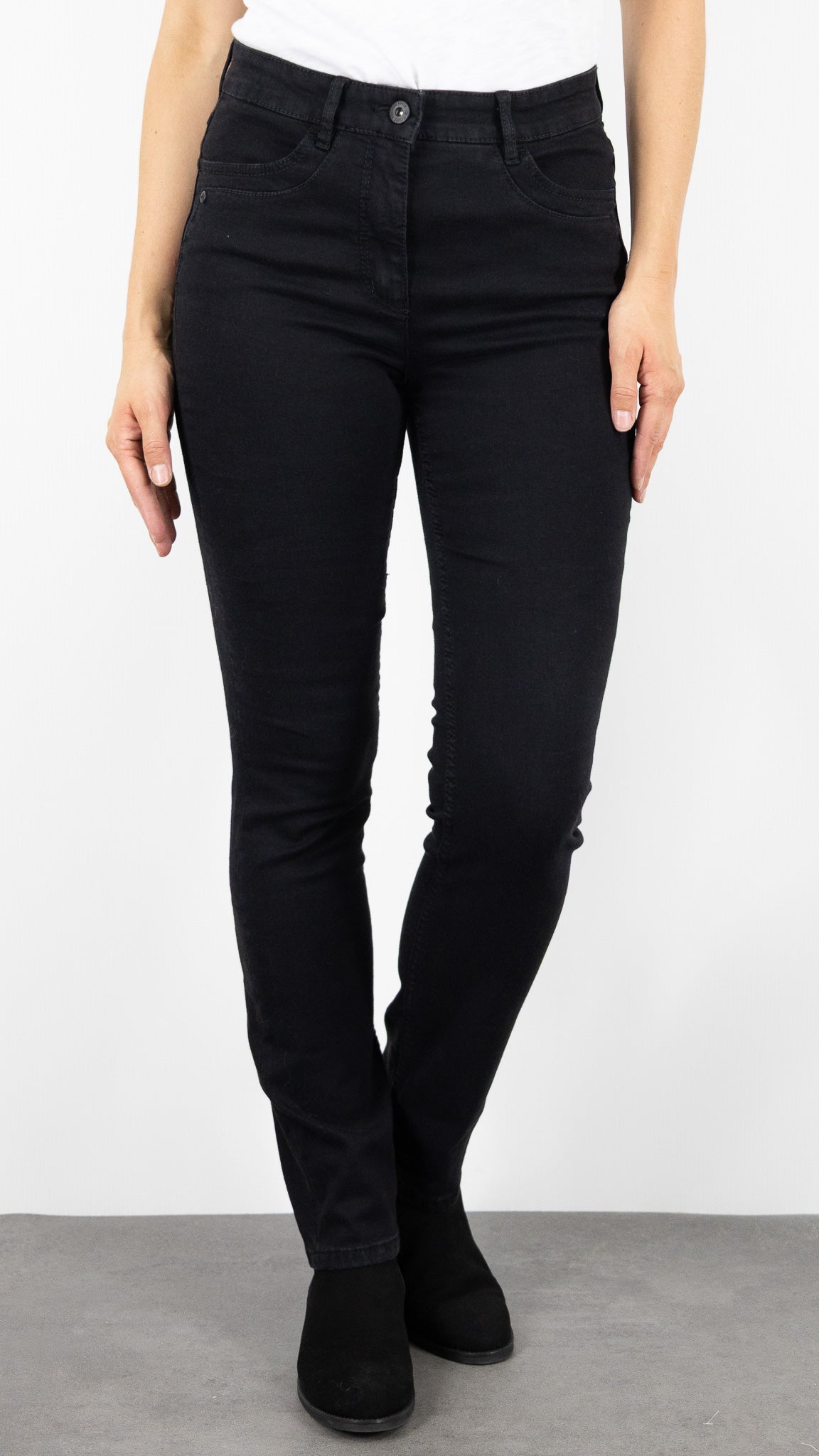 JEANS DROIT POUR FEMME TONI BE LOVED 12-59 1226-42#COLOR_089/BLACK NOIR