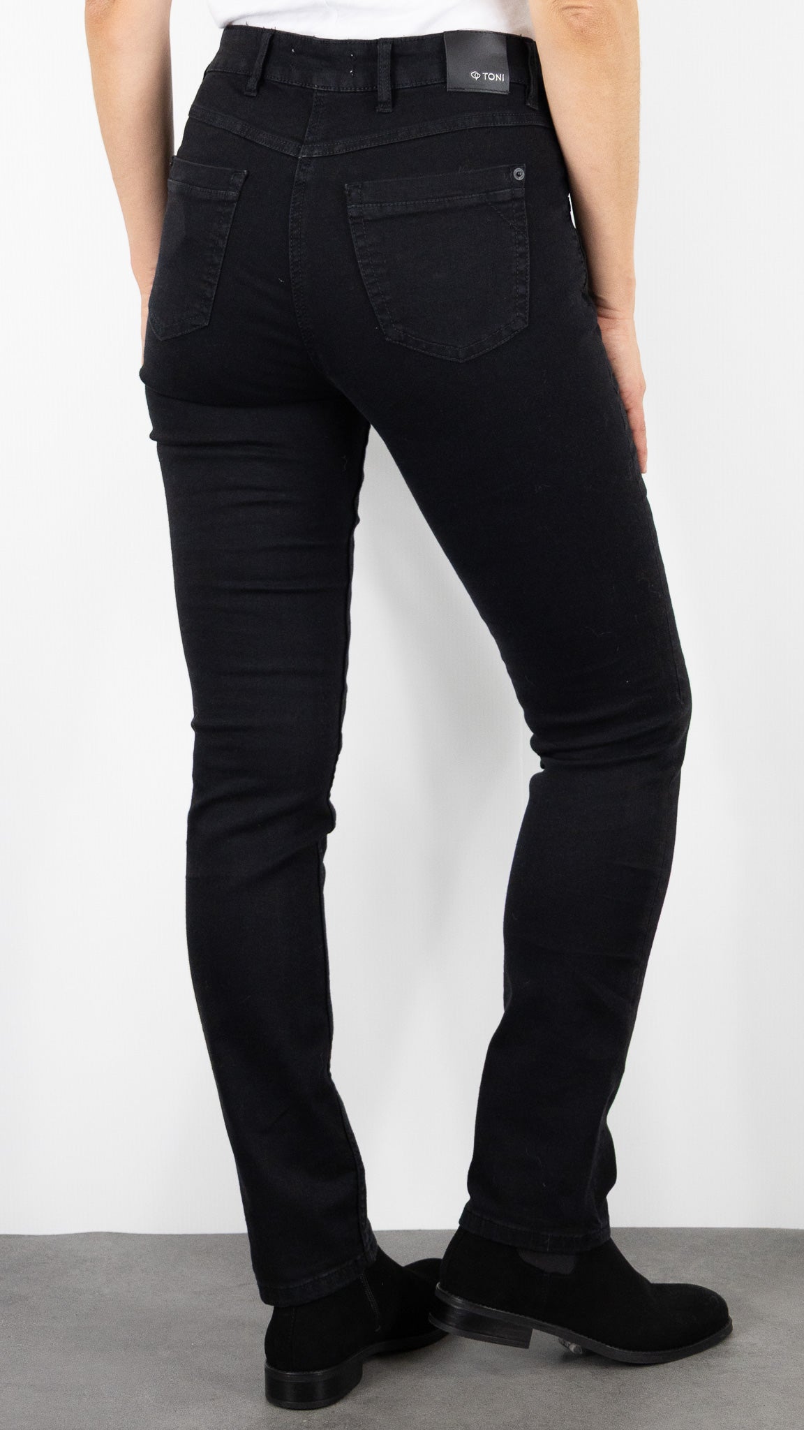 JEANS DROIT POUR FEMME TONI BE LOVED 12-59 1226-42#COLOR_089/BLACK NOIR