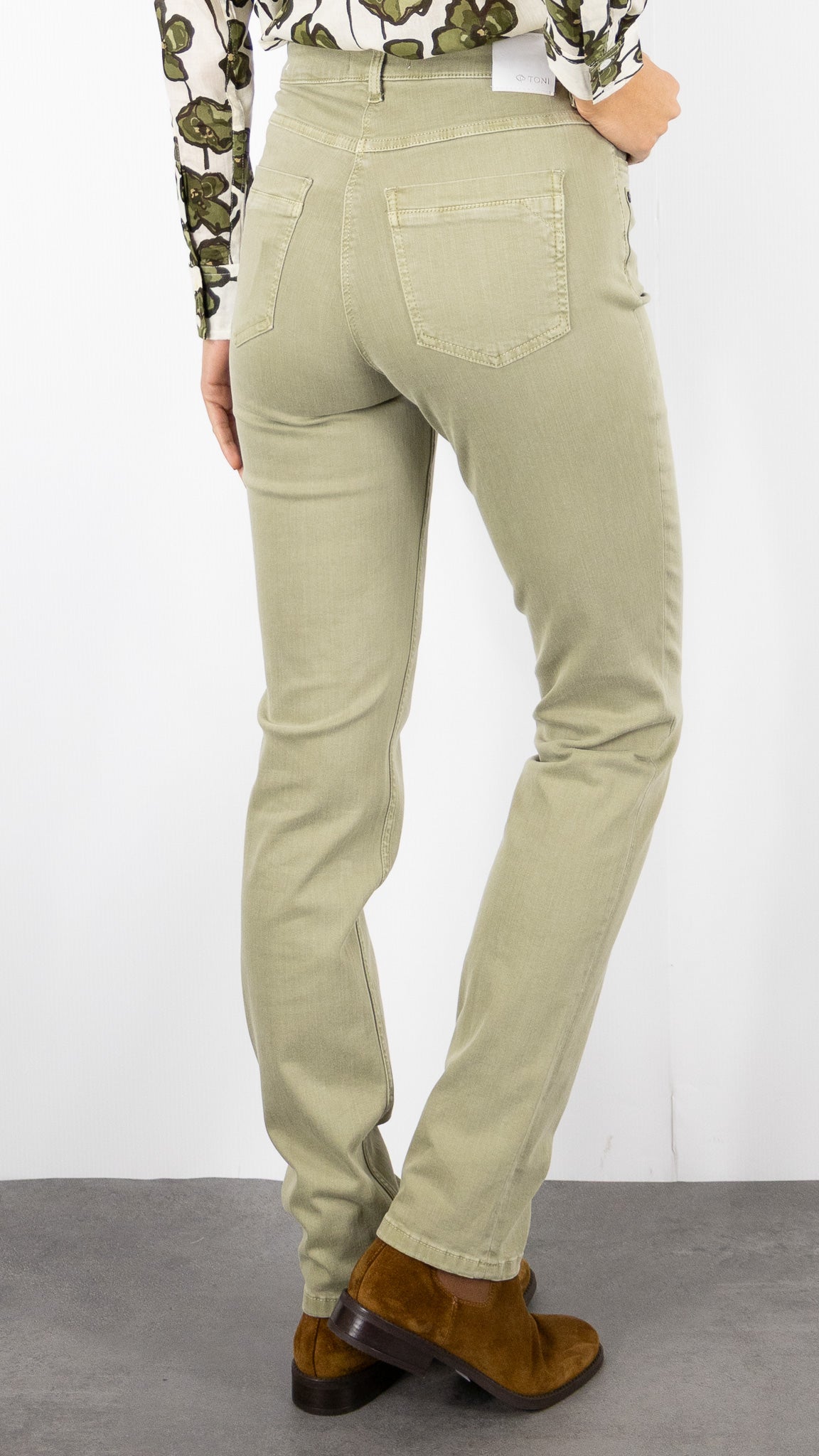 JEANS DROIT FEMME KAKI TILLEUL TONI BE LOVED 12-81 1226-42 