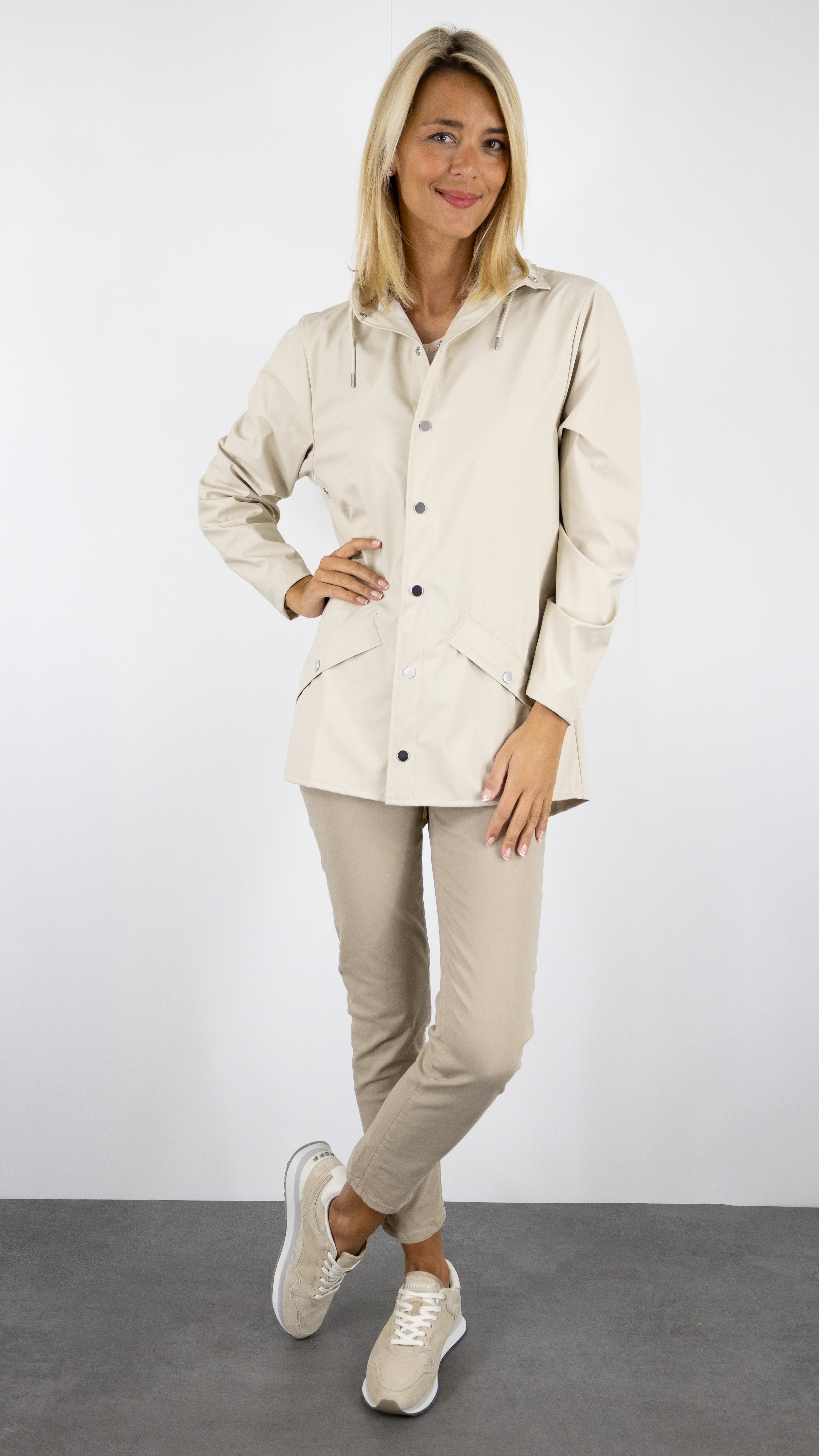 PARKA MI LONGUE RAINS PRESSIONS 12010 JACKET W3#COLOR_DUNE/BEIGE