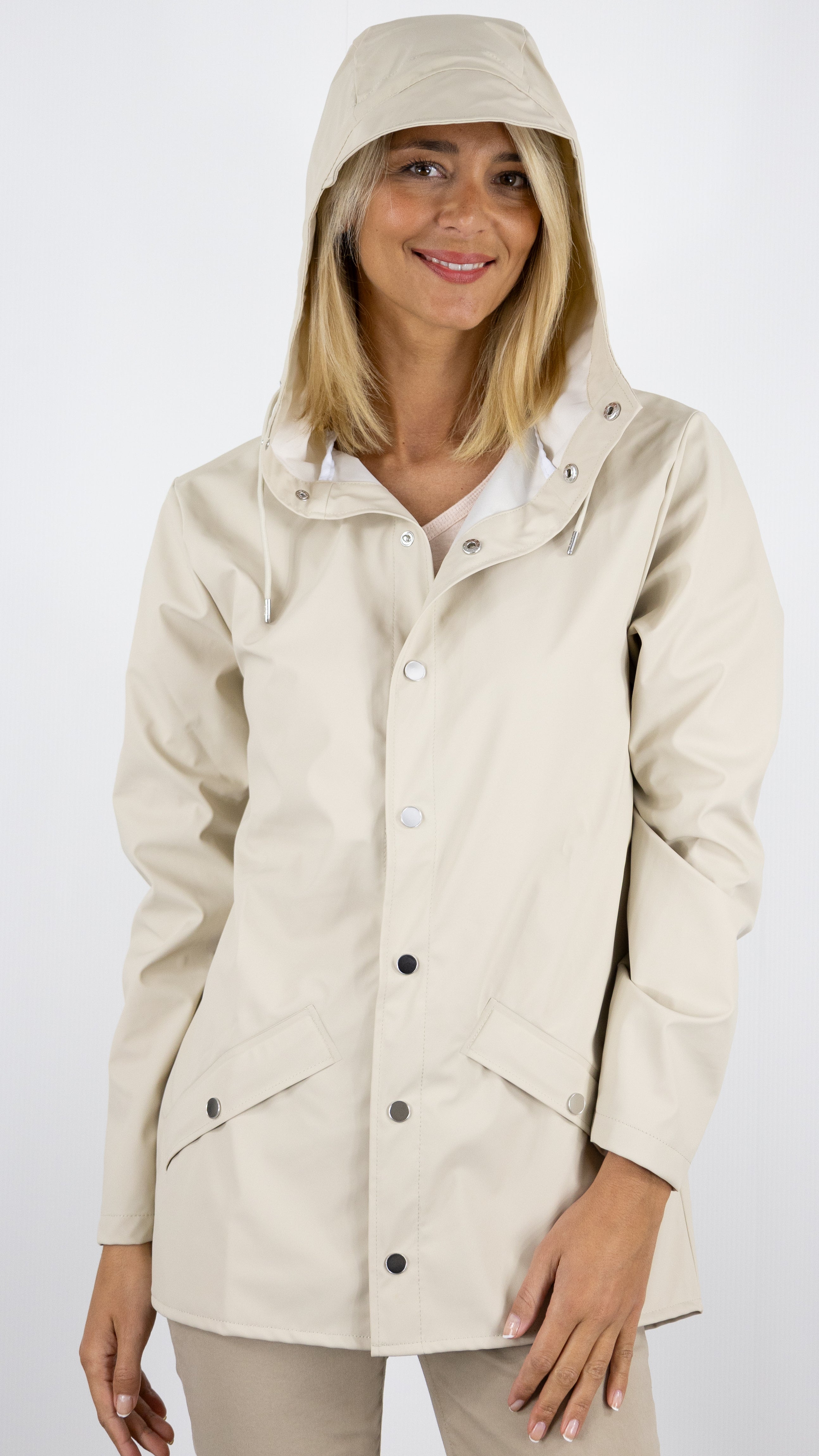 PARKA MI LONGUE RAINS PRESSIONS 12010 JACKET W3#COLOR_DUNE/BEIGE