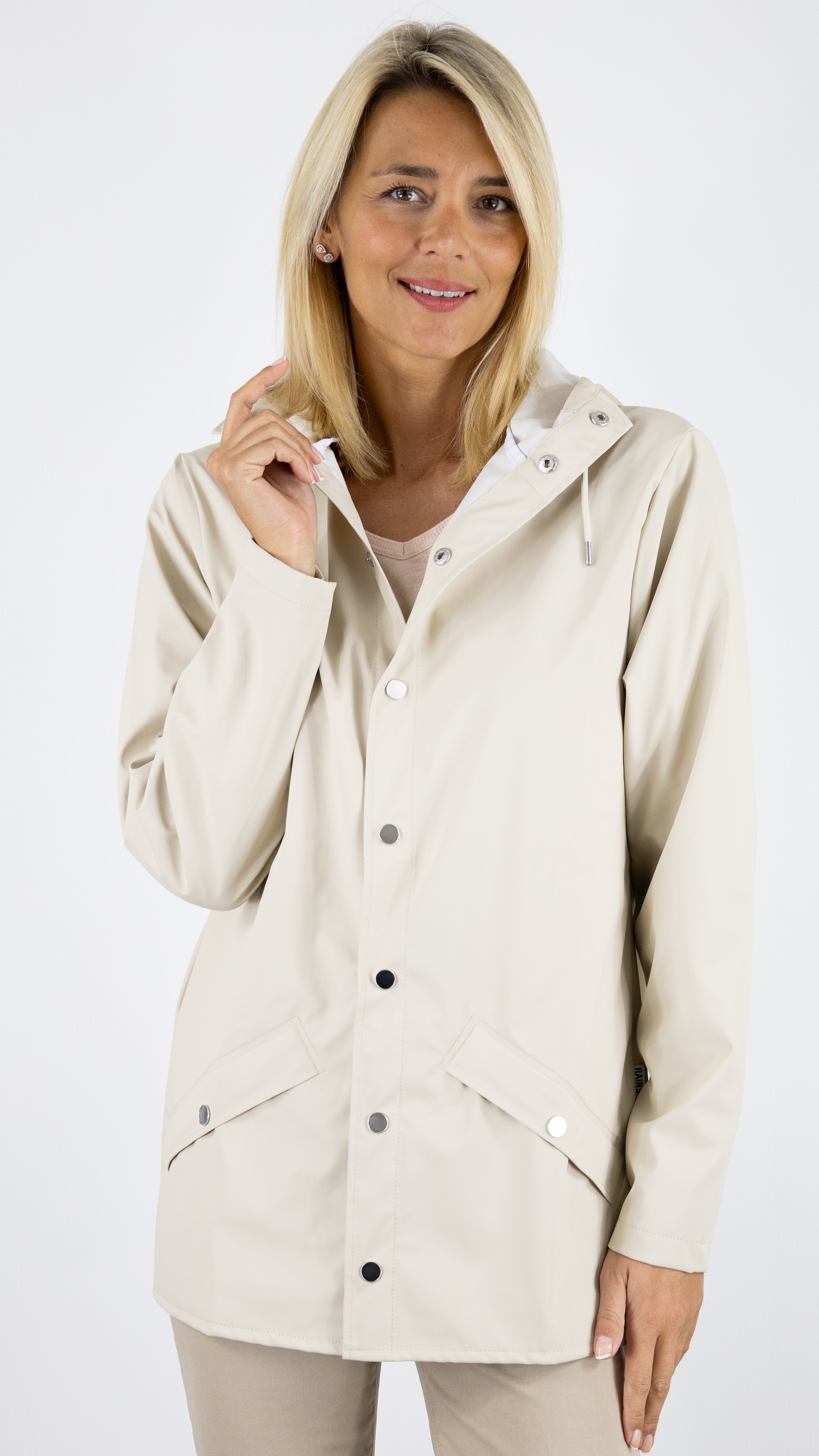 PARKA MI LONGUE RAINS PRESSIONS 12010 JACKET W3#COLOR_DUNE/BEIGE