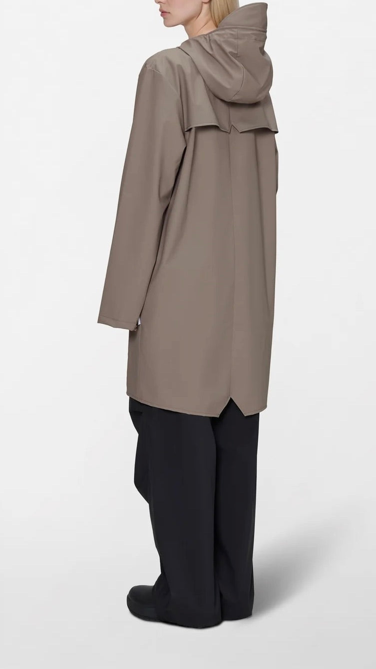 PARKA LONGUE A CAPUCHE IMPERMEABLE POUR FEMME RAINS 12020 PARKA LONG JACKET#COLOR_173/CINDER TAUPE