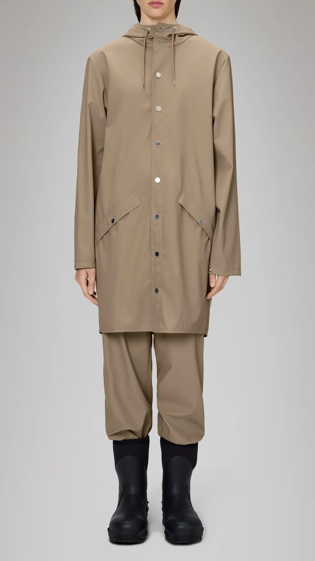 PARKA LONGUE JACKET 12020 RAINS#COLOR_BEIGE