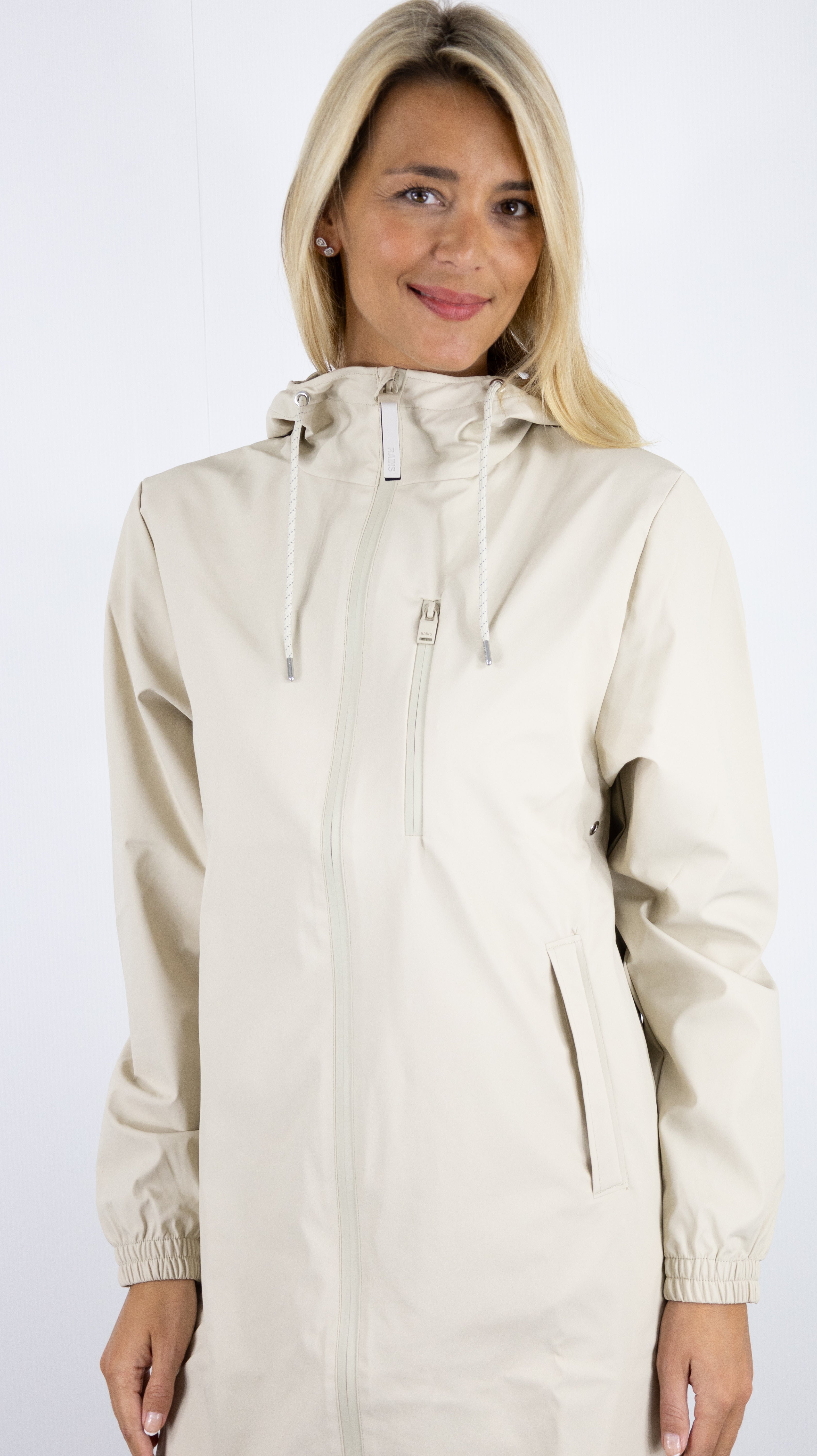 PARKA A CAPUCHE LONGUE IMPERMEABLE RAINS 12080 LONG STORM BREAKER#COLOR_DUNE/BEIGE