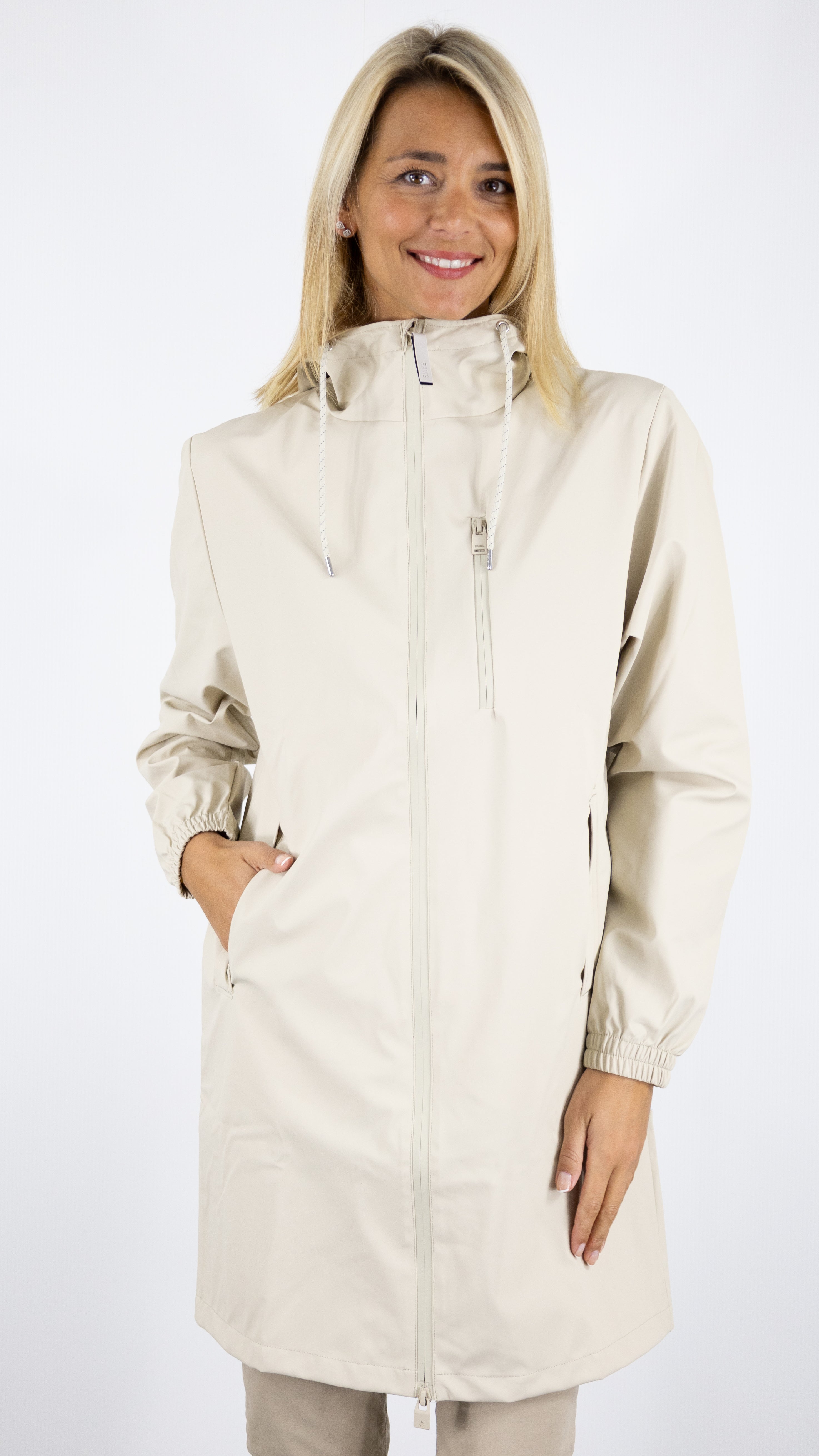 PARKA A CAPUCHE LONGUE IMPERMEABLE RAINS 12080 LONG STORM BREAKER#COLOR_DUNE/BEIGE