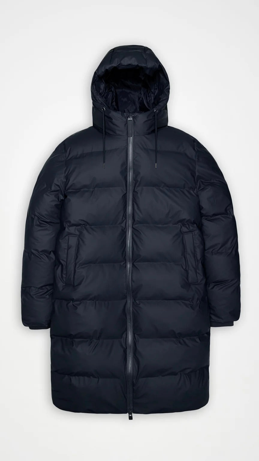DOUDOUNE LONGUE A CAPUCHE POUR FEMME ALTA LONGER PUFFER RAINS 47 MARINE