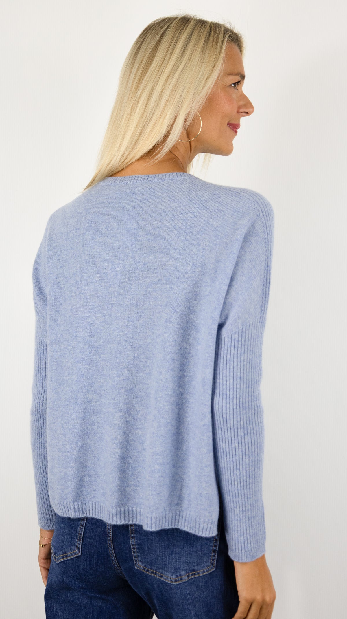 PULL COL ROND EN CACHEMIRE POUR FEMME ESTHEME HJQ280C#COLOR_1855/GLACIER CIEL