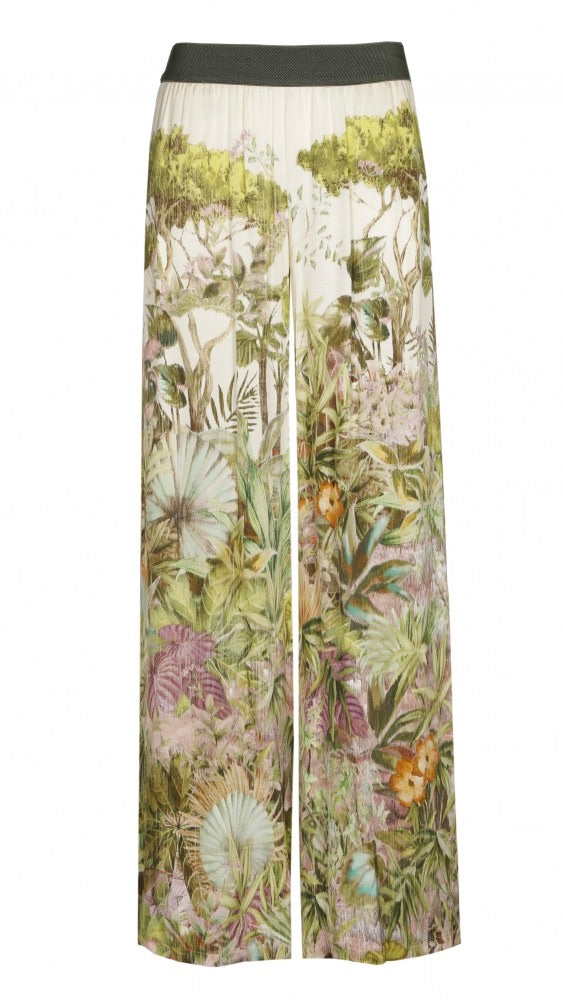 PANTALON IMPRIME FLORAL VERT CAROLINE BISS 1562