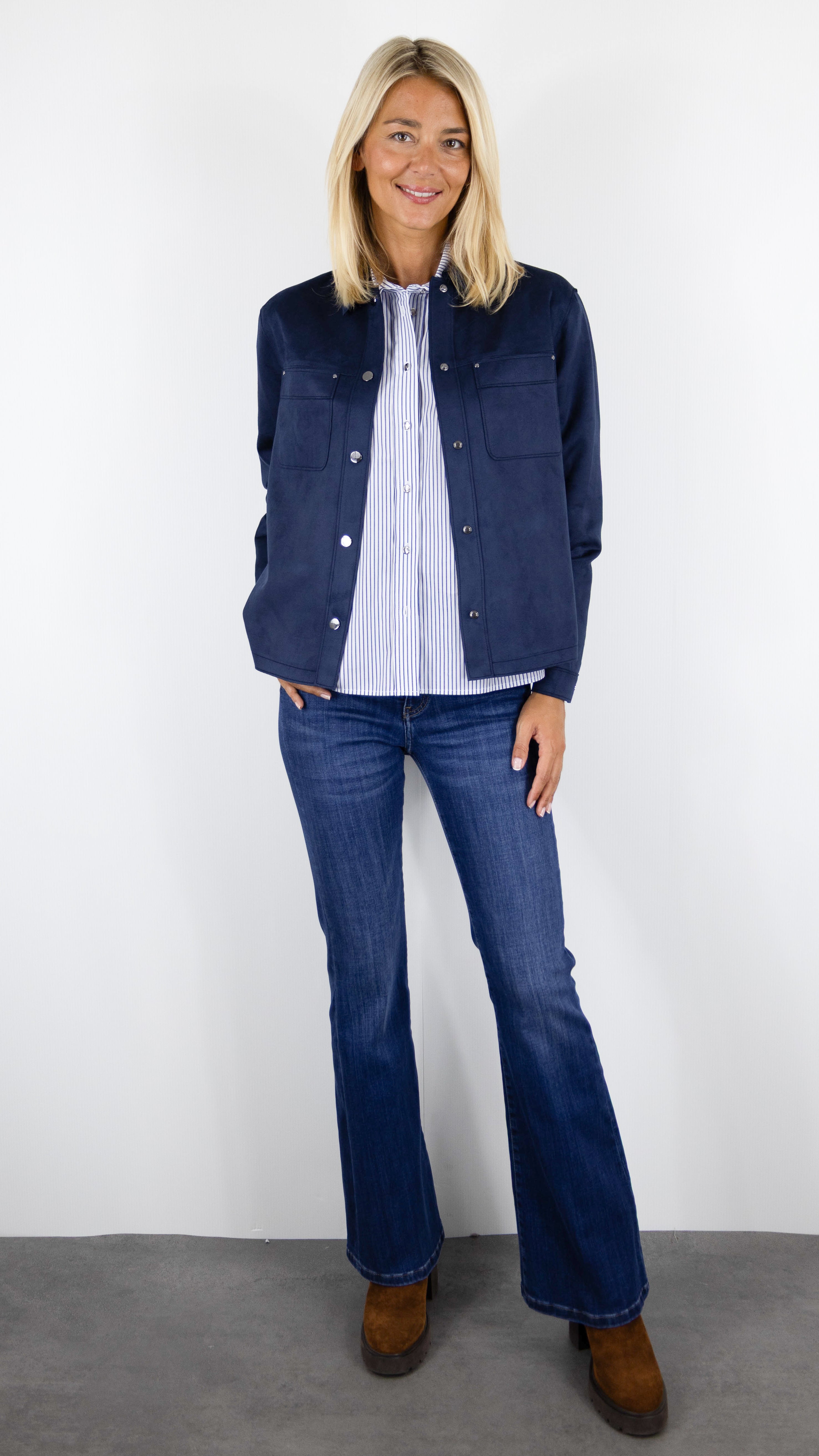 CHEMISE VESTE EN SUEDINE POUR FEMME MARINE LEBEK 15871062