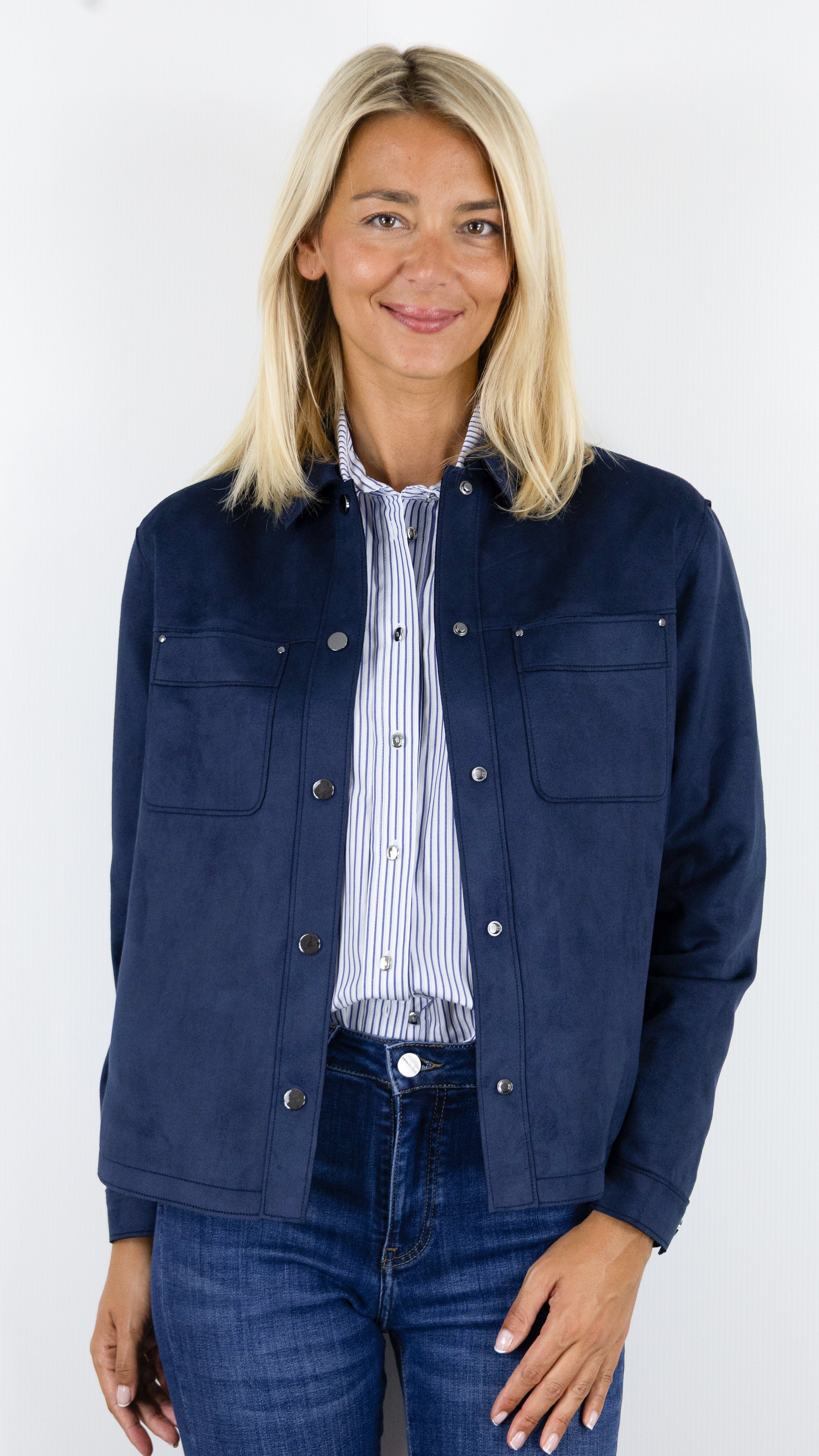 CHEMISE VESTE EN SUEDINE POUR FEMME MARINE LEBEK 15871062