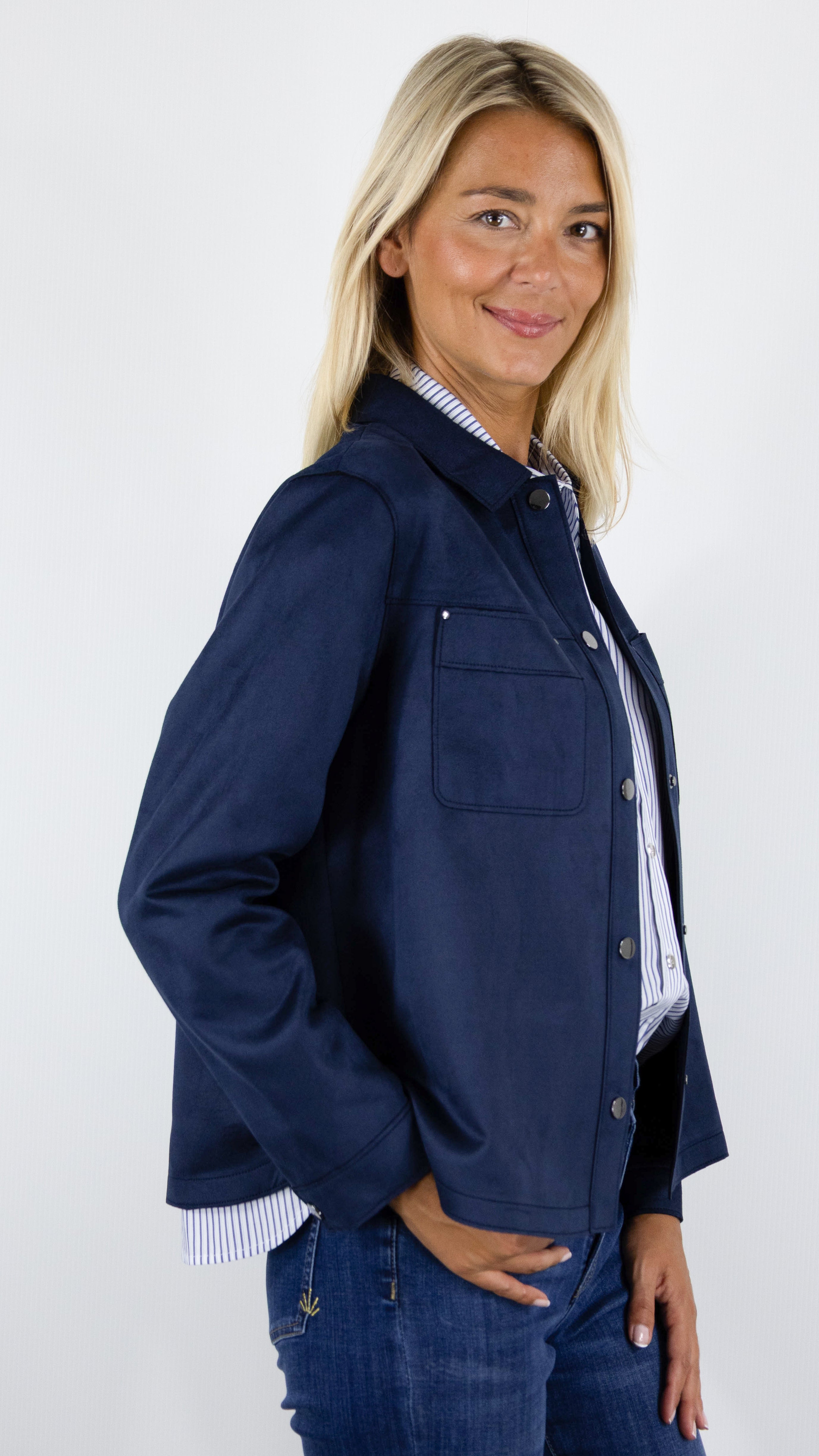 CHEMISE VESTE EN SUEDINE POUR FEMME MARINE LEBEK 15871062