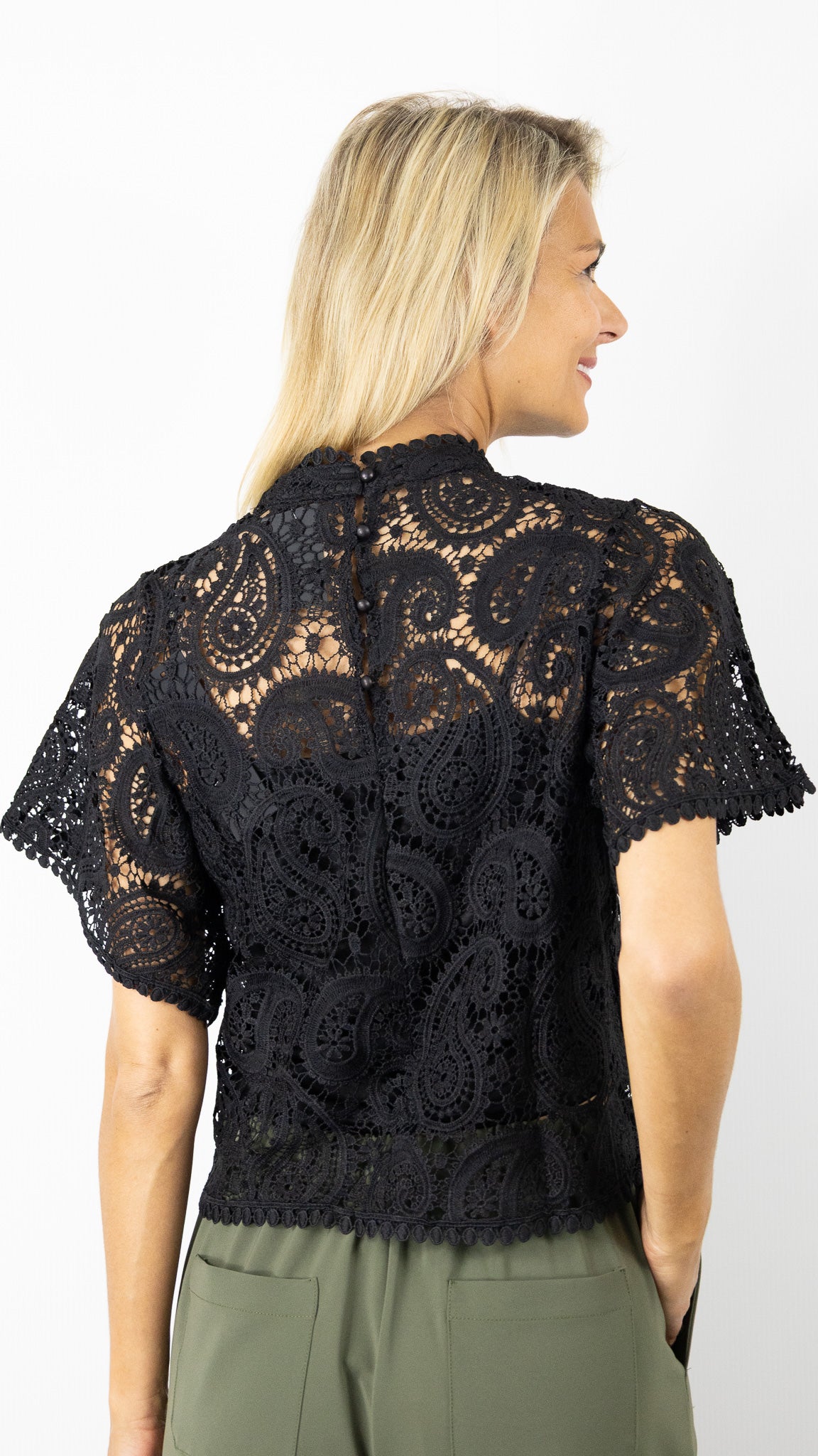 TOP MANCHES COURTES BRODE ELLI WHITE 16080LT#COLOR_NOIR