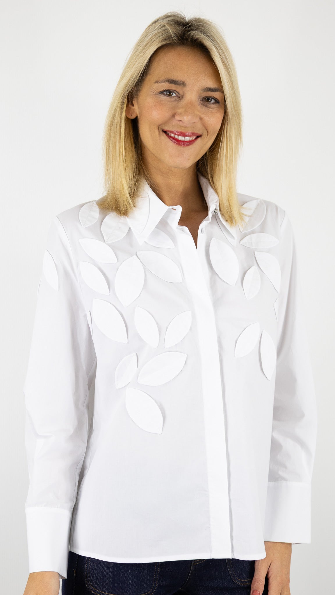 BLOUSE FLORAL ECRUE CAROLINE BISS 1677