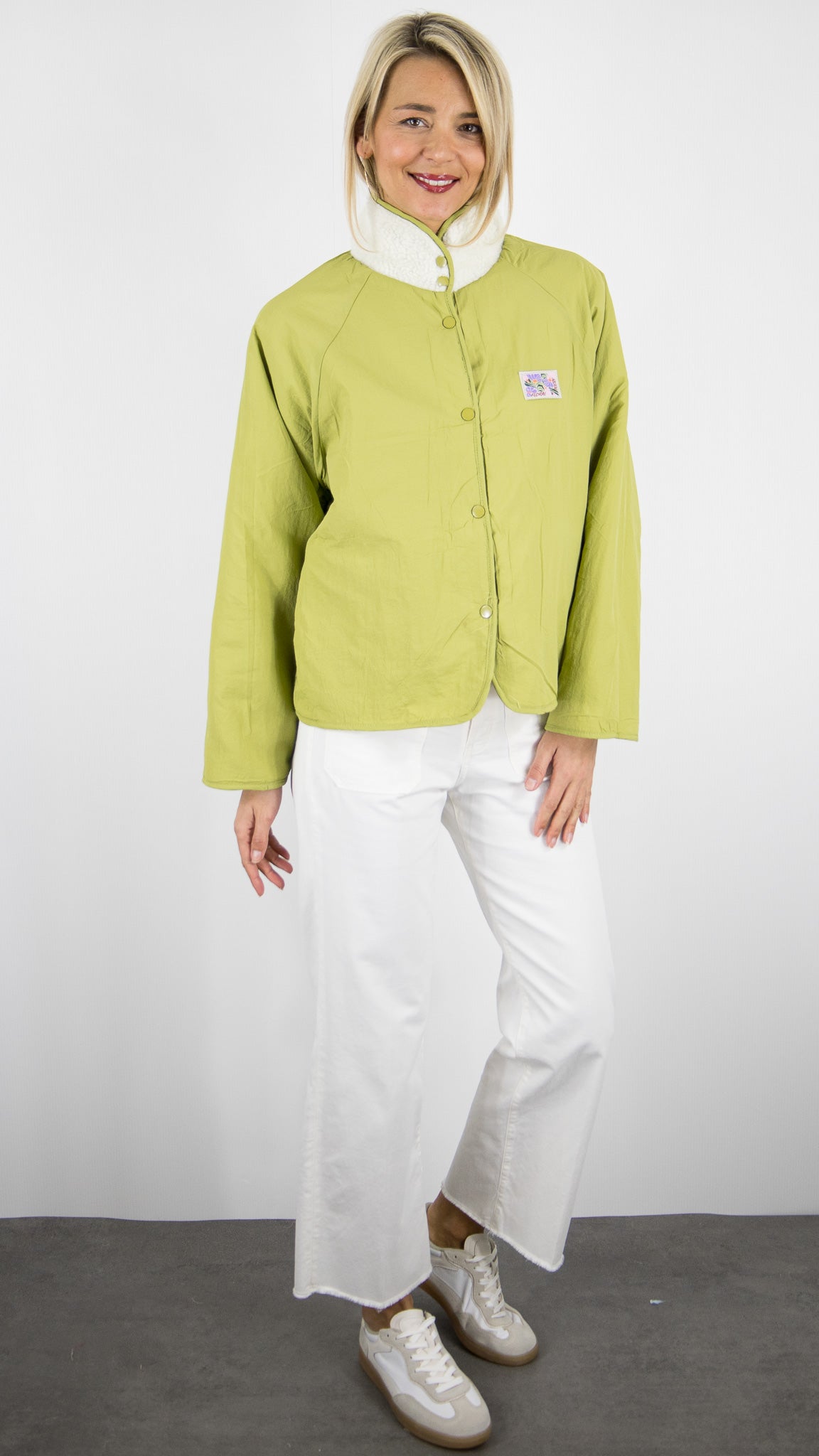 VESTE REVERSIBLE MOUTON FEMME SEASON 16G402#COLOR_KAKI