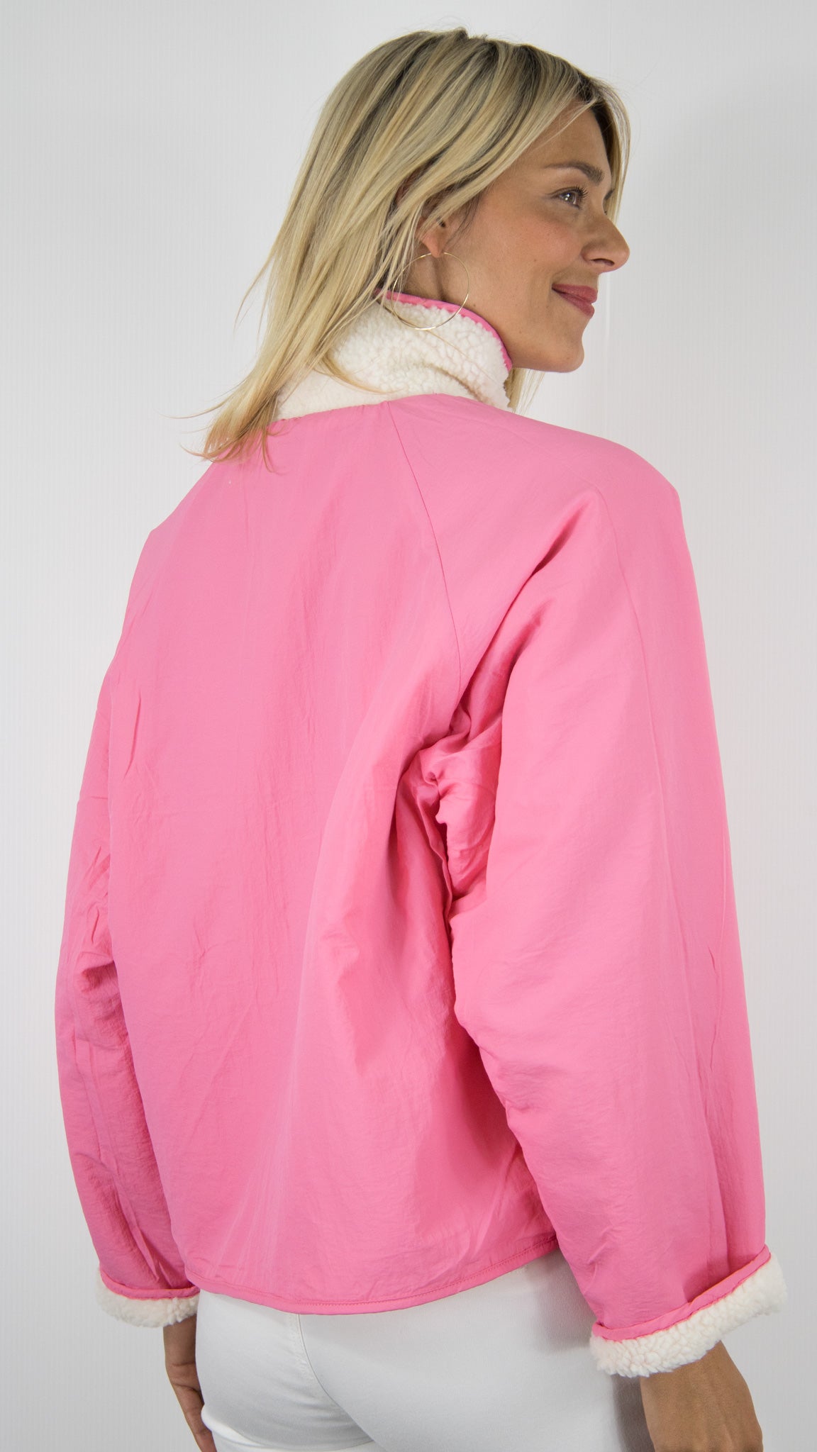 VESTE SEASON MOUTON REVERSIBLE #COLOR_ROSE