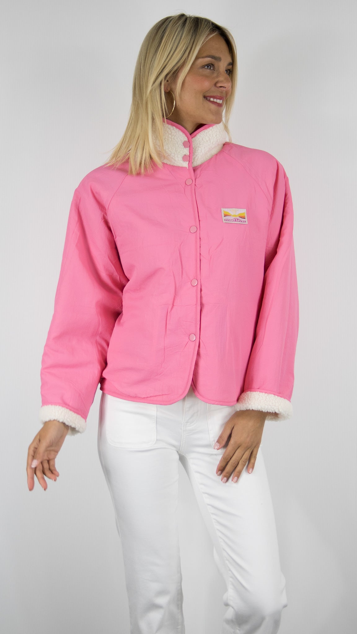 VESTE SEASON MOUTON REVERSIBLE #COLOR_ROSE