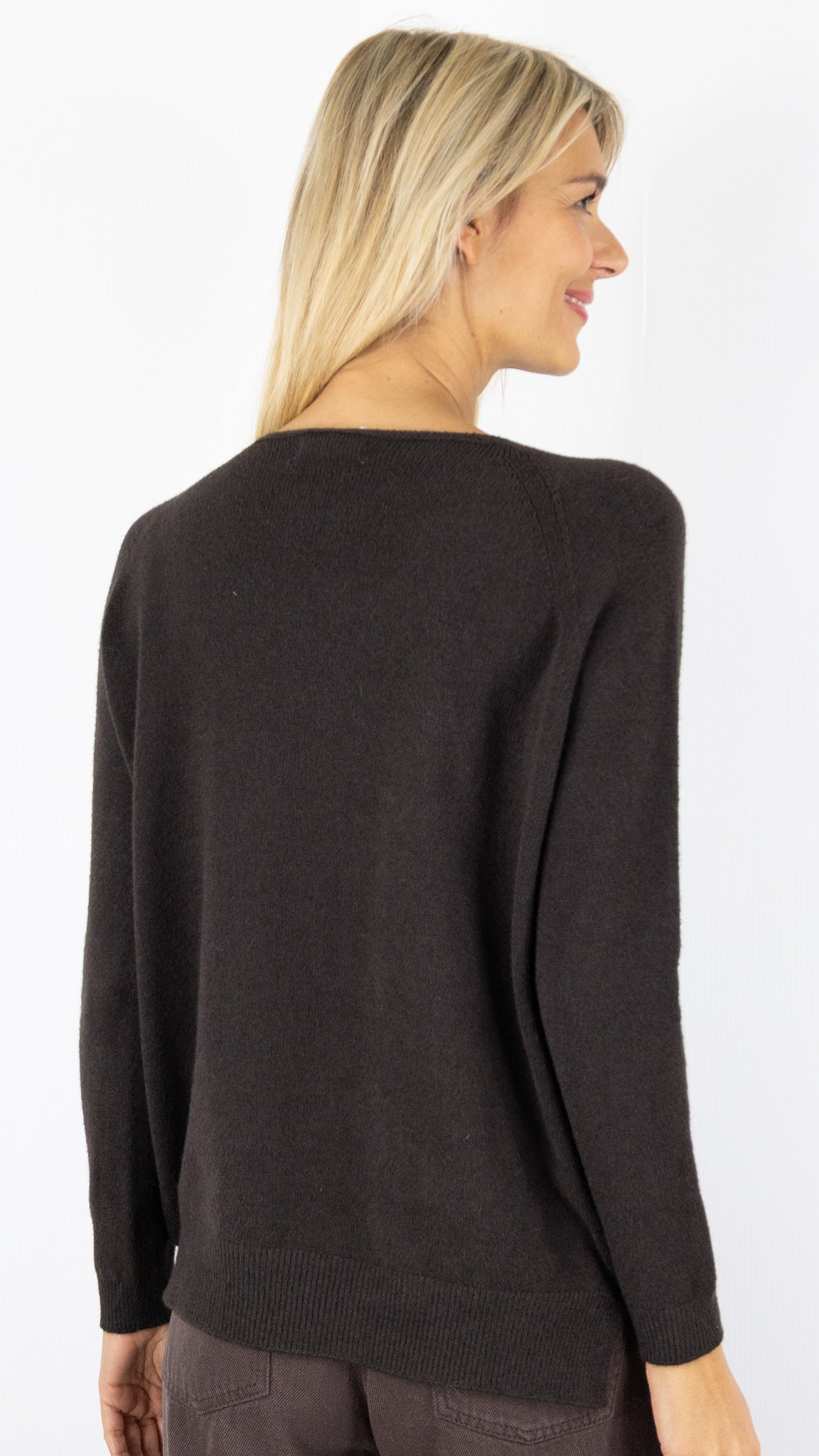 PULL COL V AMPLE 17032 MAX ET ENJOY#color_MARRON