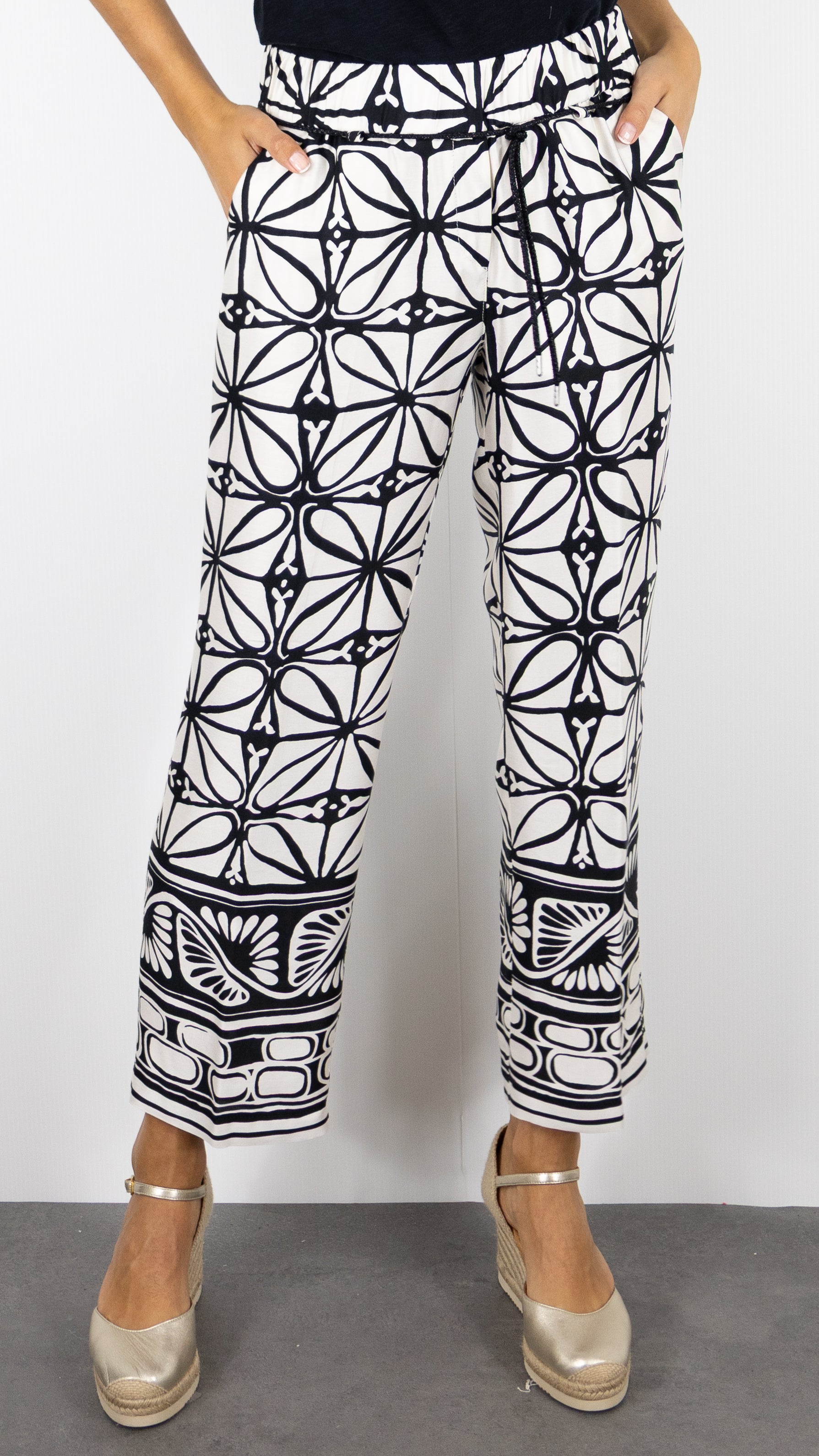 PANTALON IMPRIME FLUIDE 7/8 TONI PIA WIDE 1818/35/78066 