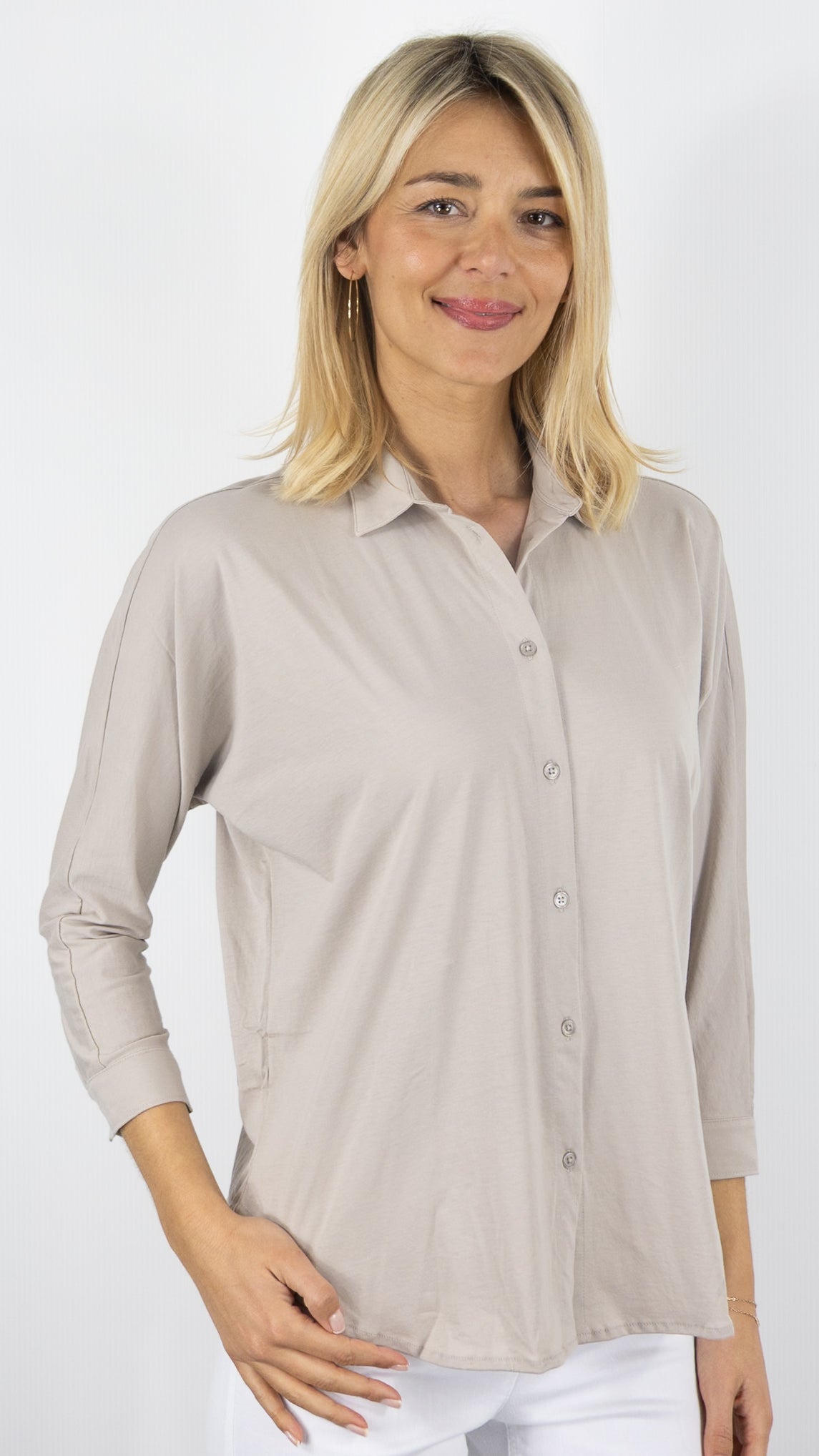 TEE-SHIRT POLO OVERSIZE BEIGE POLO ANONYM NORMA