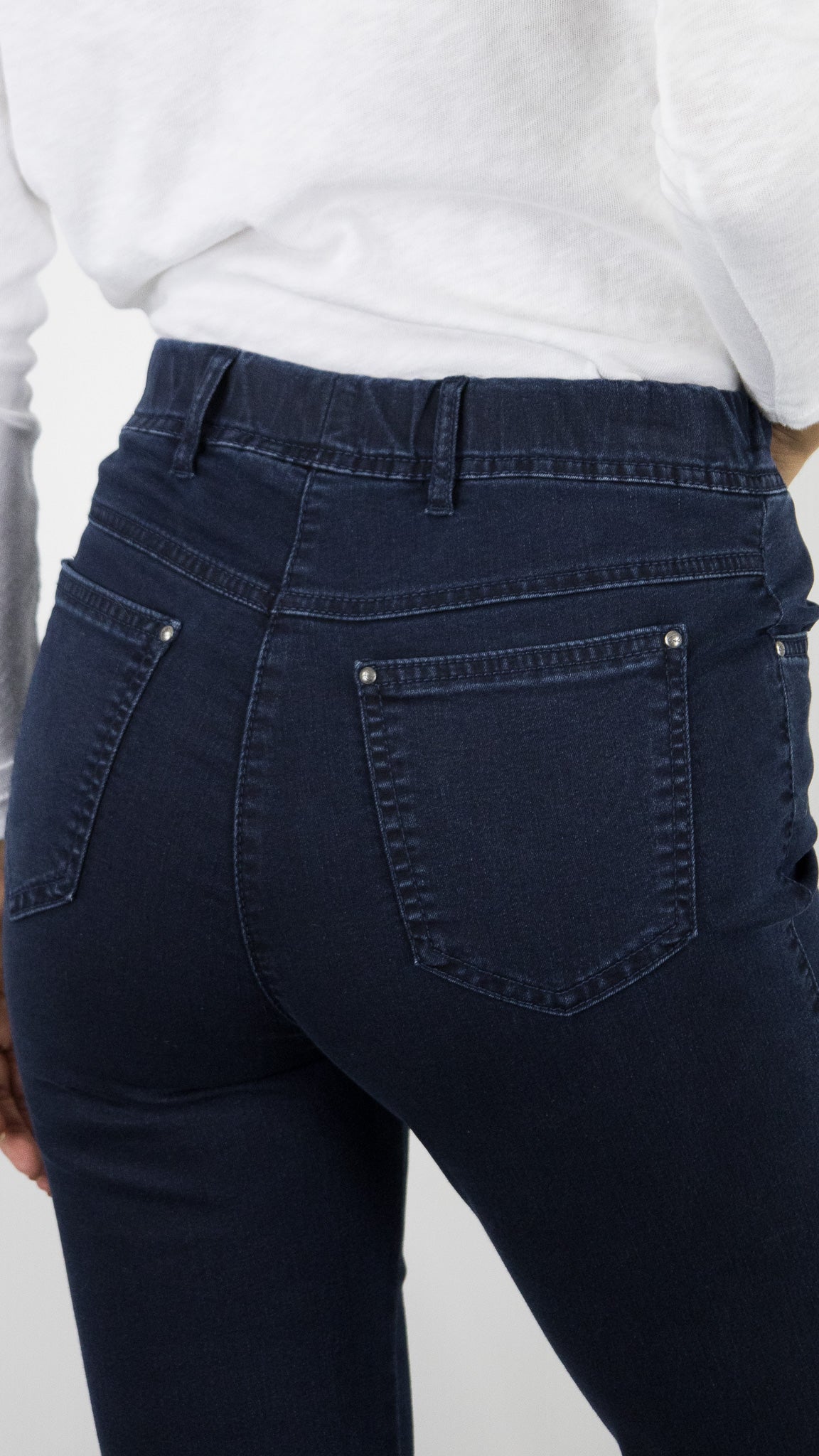 JEANS SLIM TAILLE ELASTIQUE FEMME TONI ALICE 21-31 2800-1 DARK BLUE