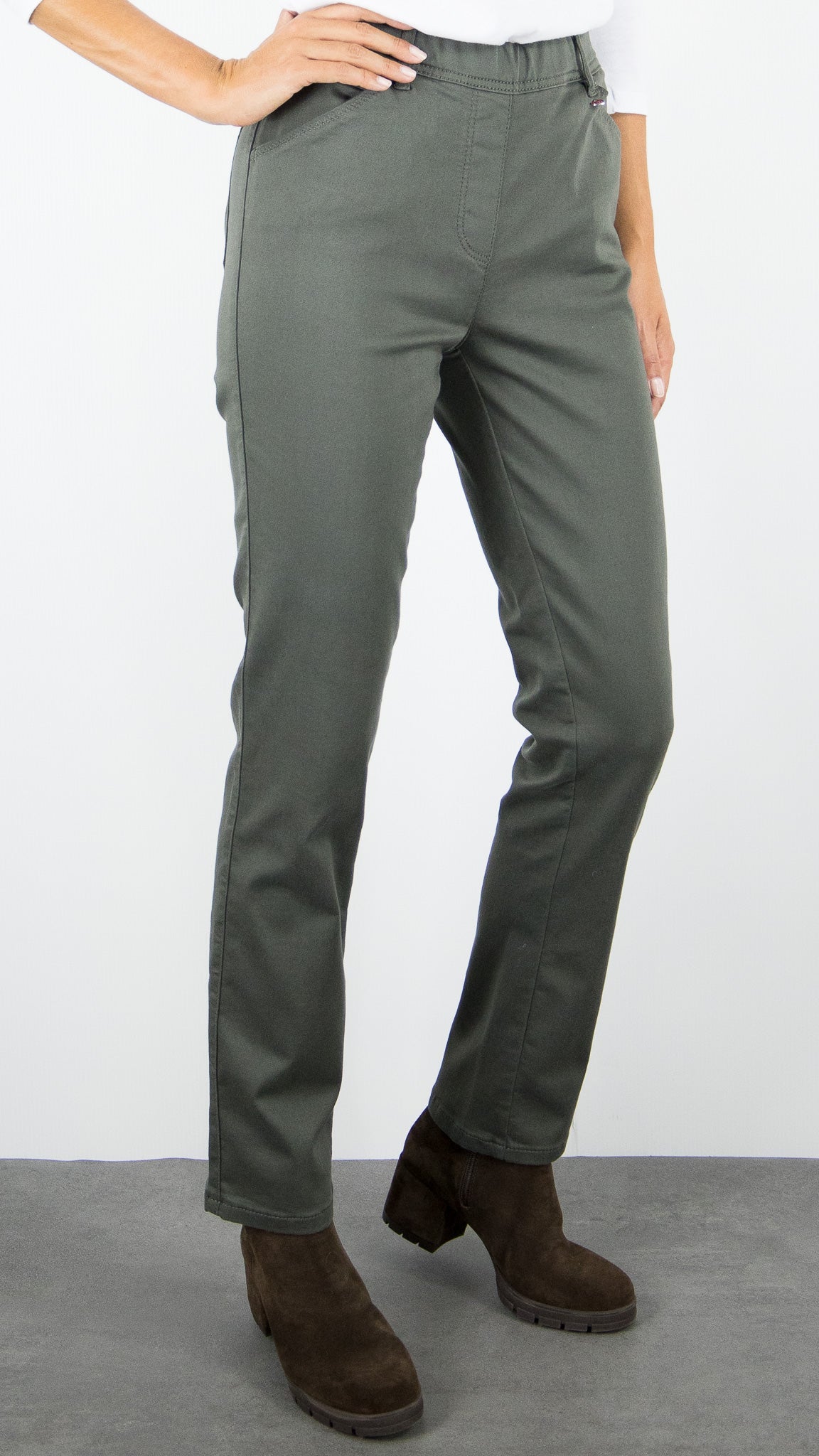 JEANS DROIT TAILLE ELASTIQUE FEMME TONI ALICE 21-31 2800-78#COLOR_068/KAKI