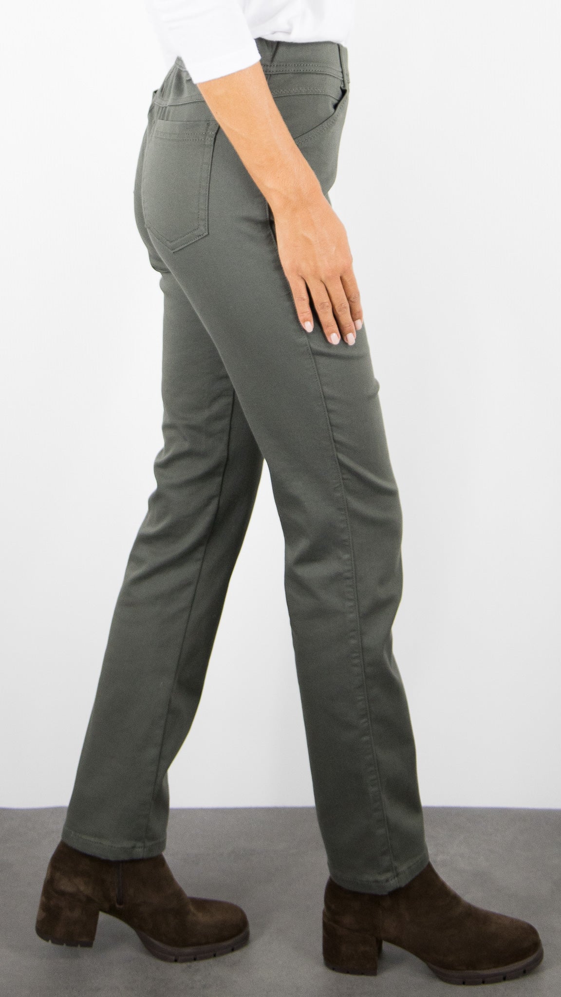 JEANS DROIT TAILLE ELASTIQUE FEMME TONI ALICE 21-31 2800-78#COLOR_068/KAKI