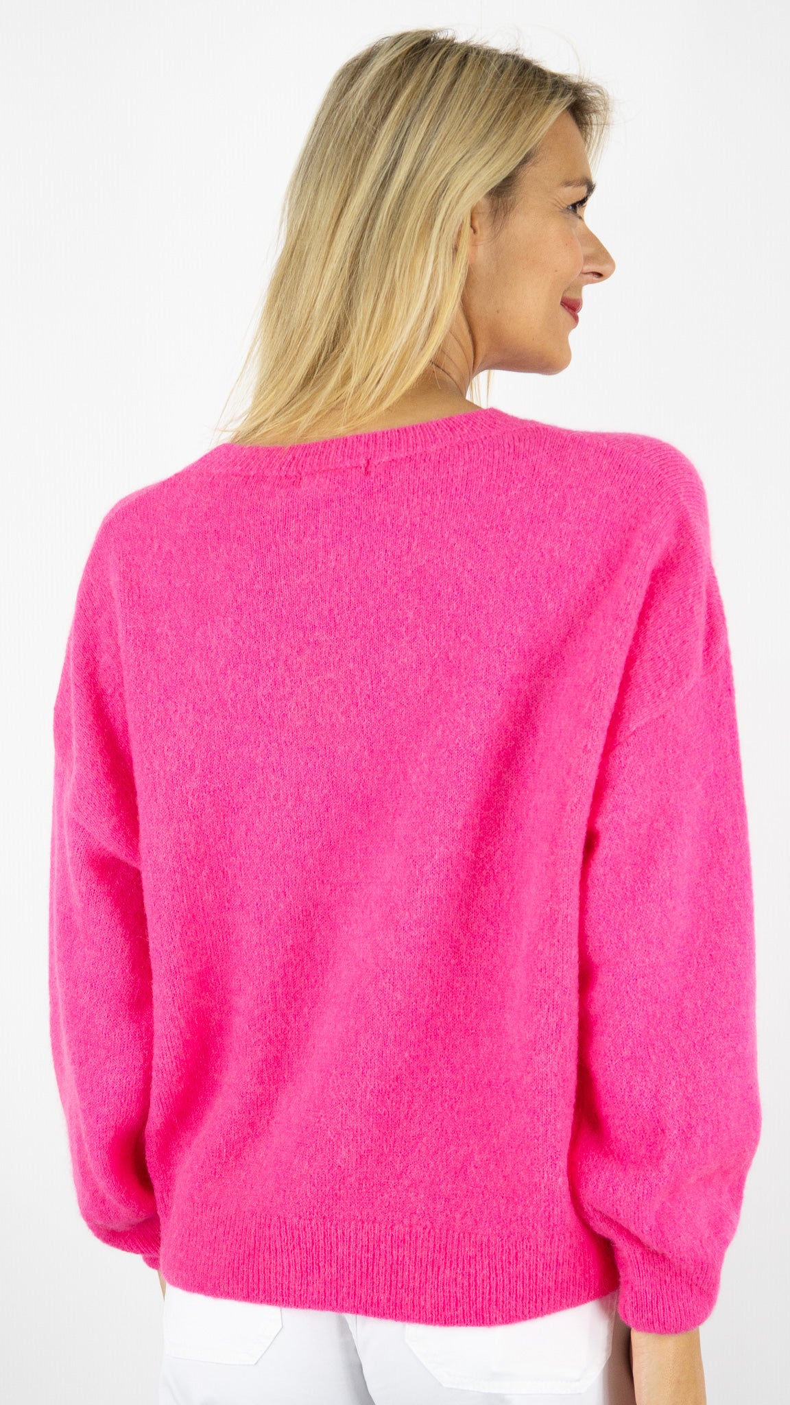 PULL COL ROND EVASE EN BABY ALPAGA NAIS 23197#COLOR_FUSHIA