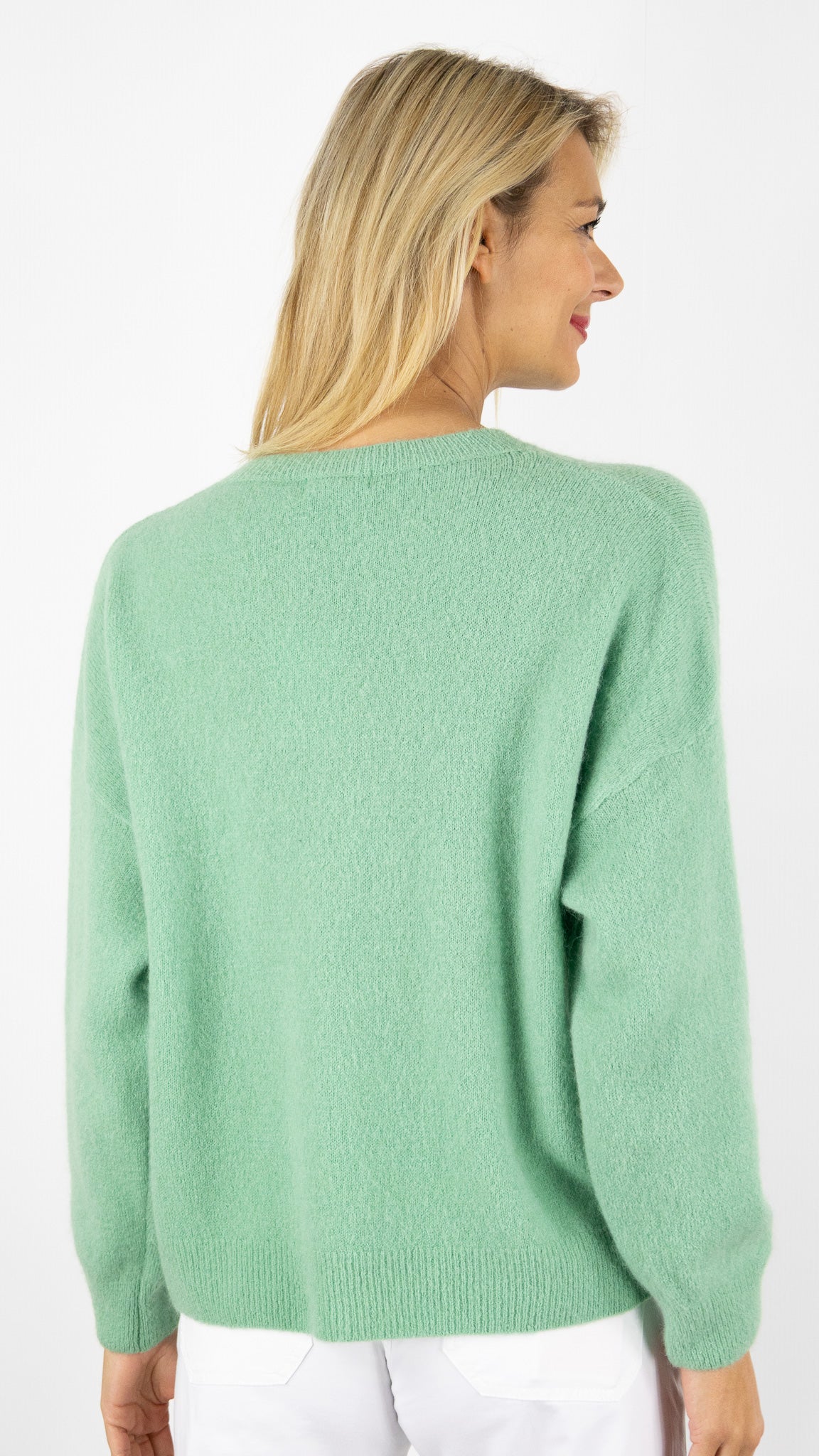 PULL COL ROND EVASE EN BABY ALPAGA NAIS 23197#COLOR_MENTHE