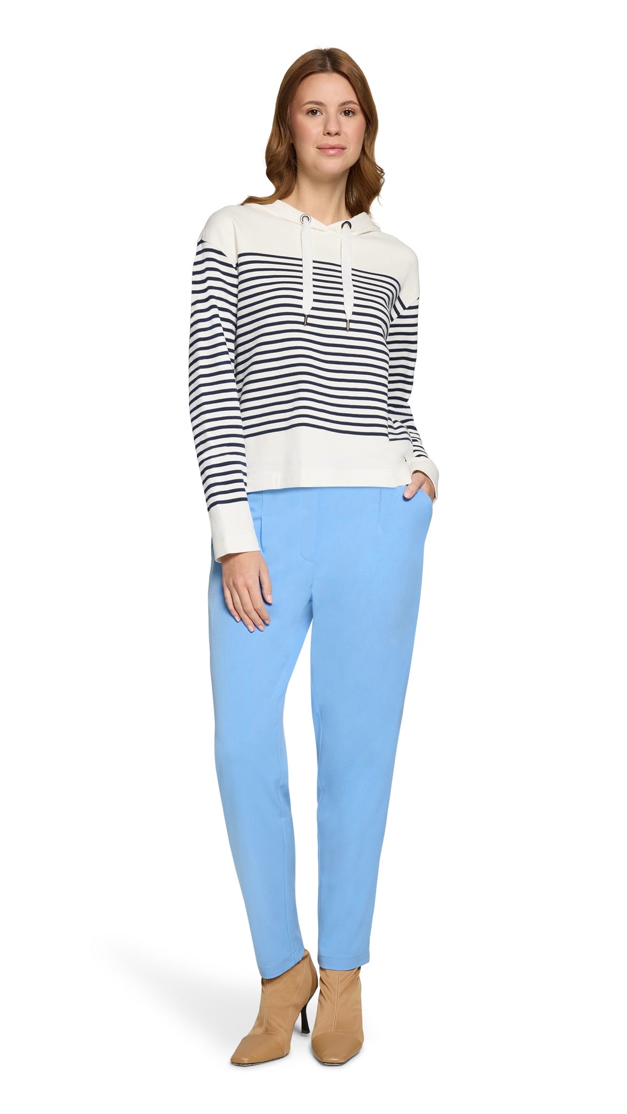 PULL MARINIERE ECRU MARINE FEMME  BETTY AND CO 2399/3100