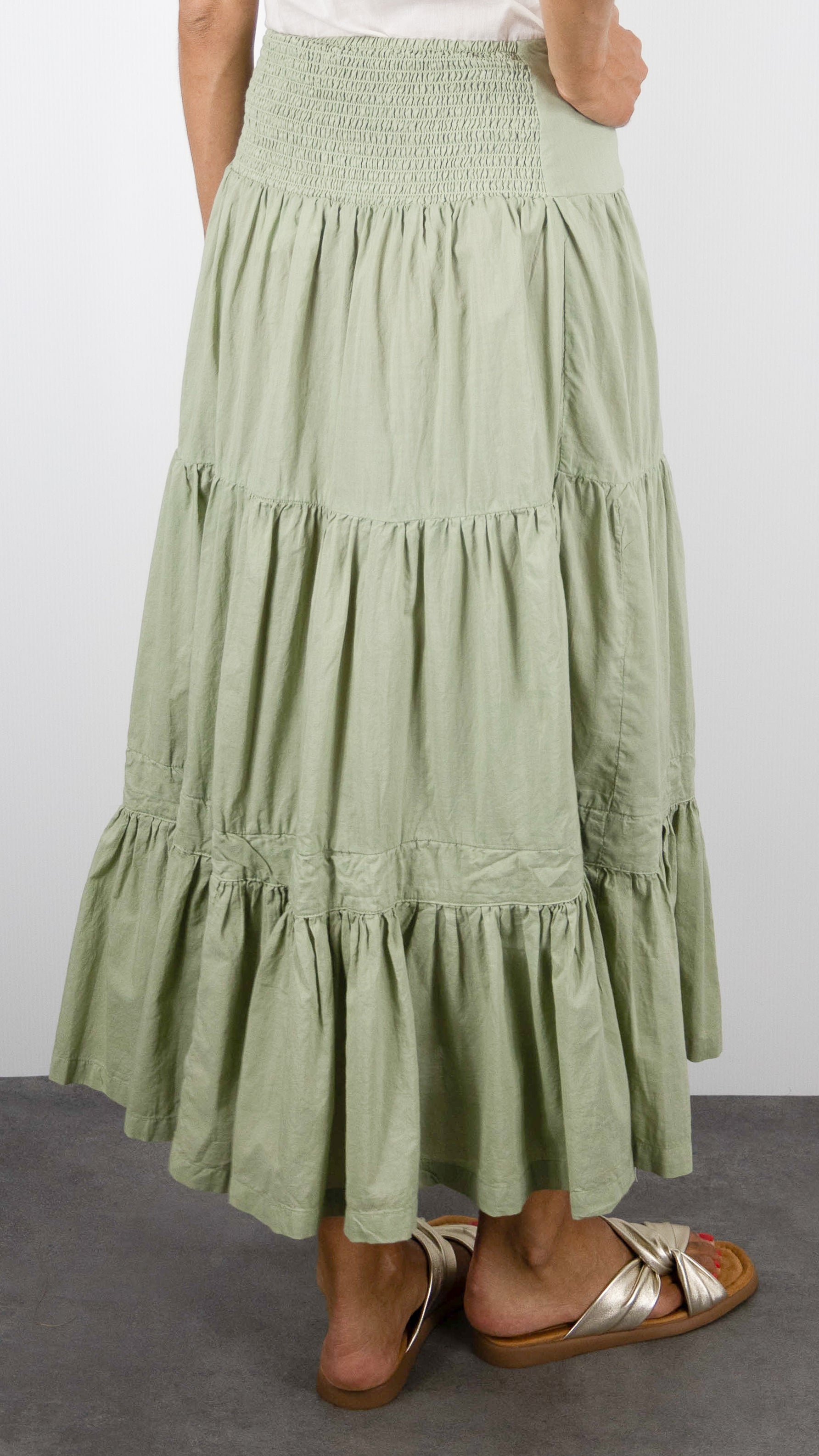 JUPE A VOLANTS EN COTON COLORES 2422.99#COLOR_2352/TEA