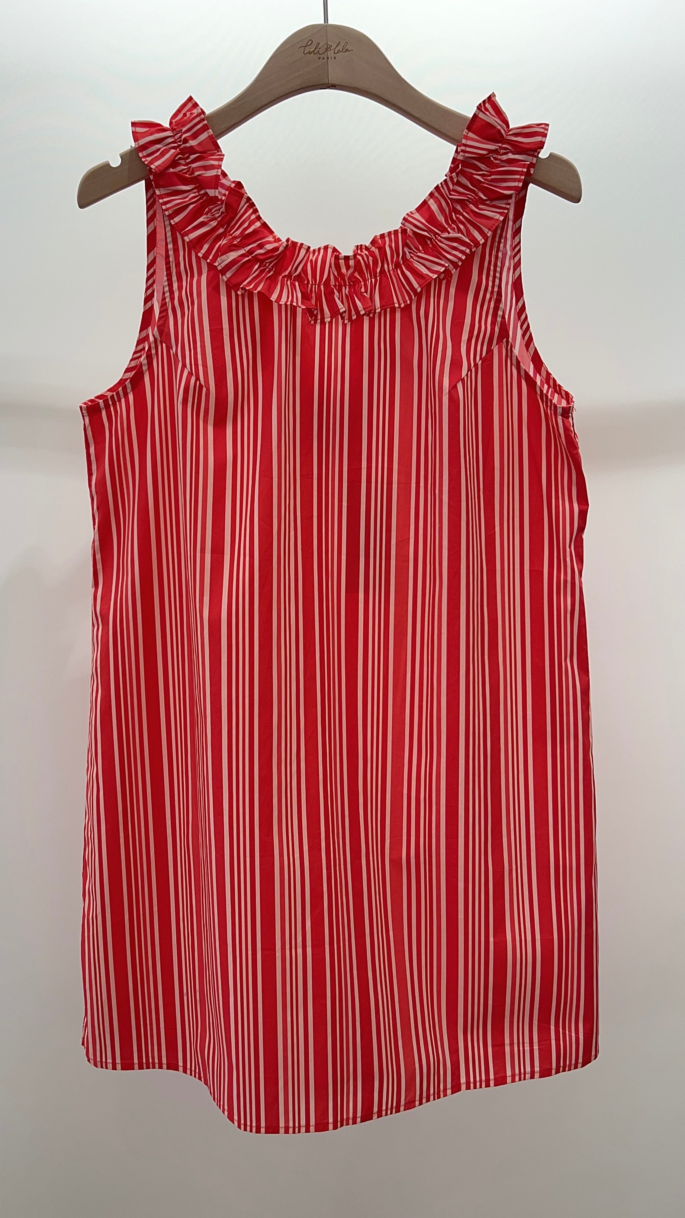 TOP DEBARDEUR RAYE ROUGE 
LILI ET LALA 24423-2087