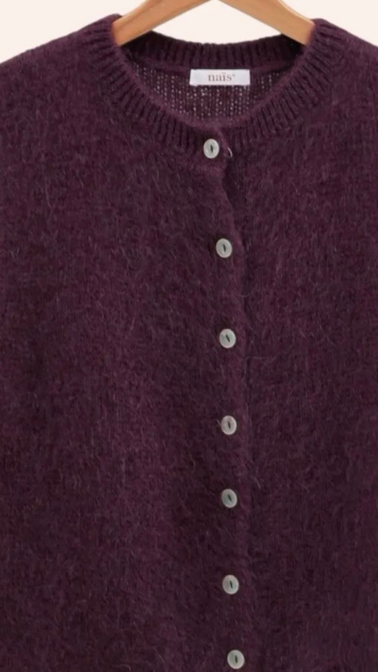 GILET SANS MANCHES EN KID MOHAIR POUR FEMME NAIS KM25069#COLOR_PRUNE