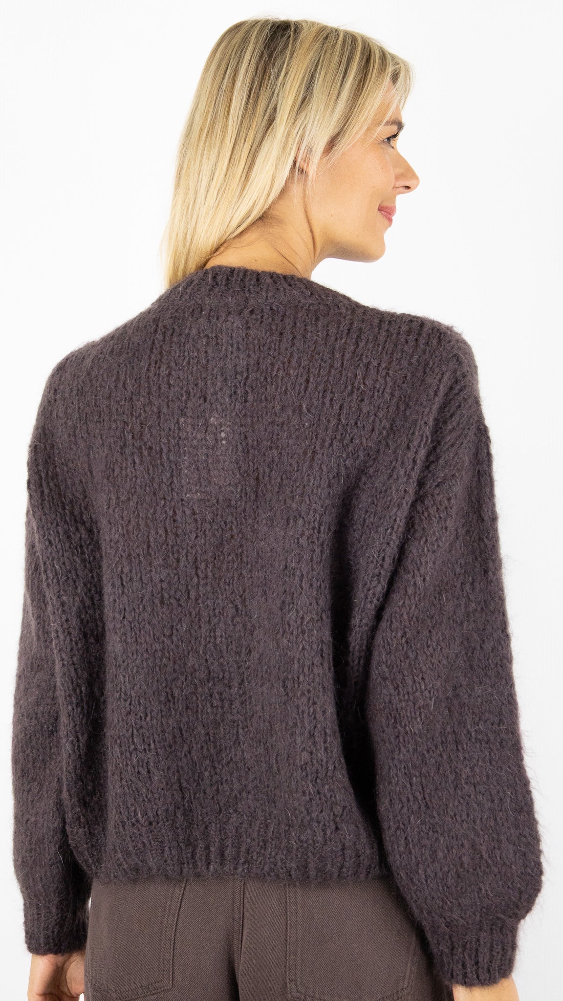 CARDIGAN GROSSE MAILLE 25109 NAIS#color_CHOCO