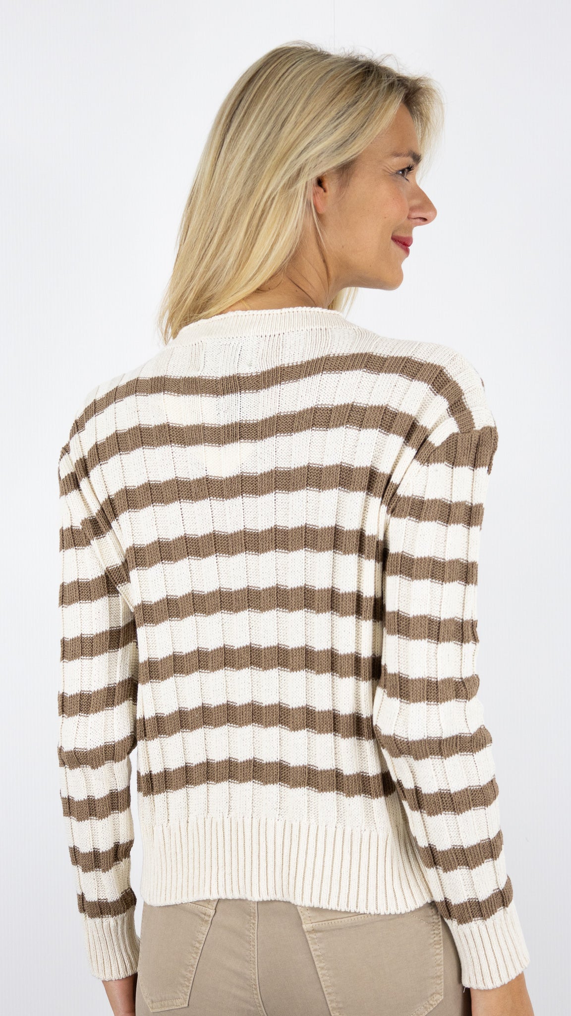 PULL V MARINIERE STUDIO PARISIEN 2513#color_BEIGE/CAMEL