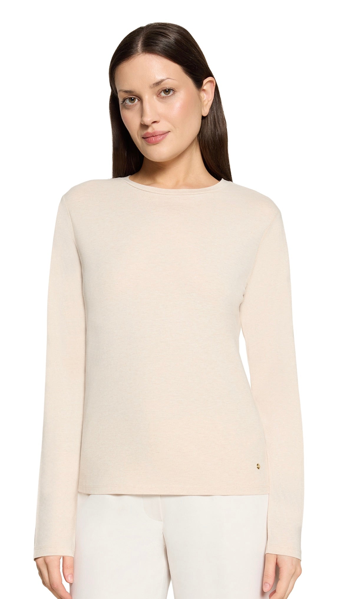 TEE SHIRT BASIQUE COL ROND EN COTON POUR FEMME 2585-3122 BETTY&CO#COLOR_1712/CREAM