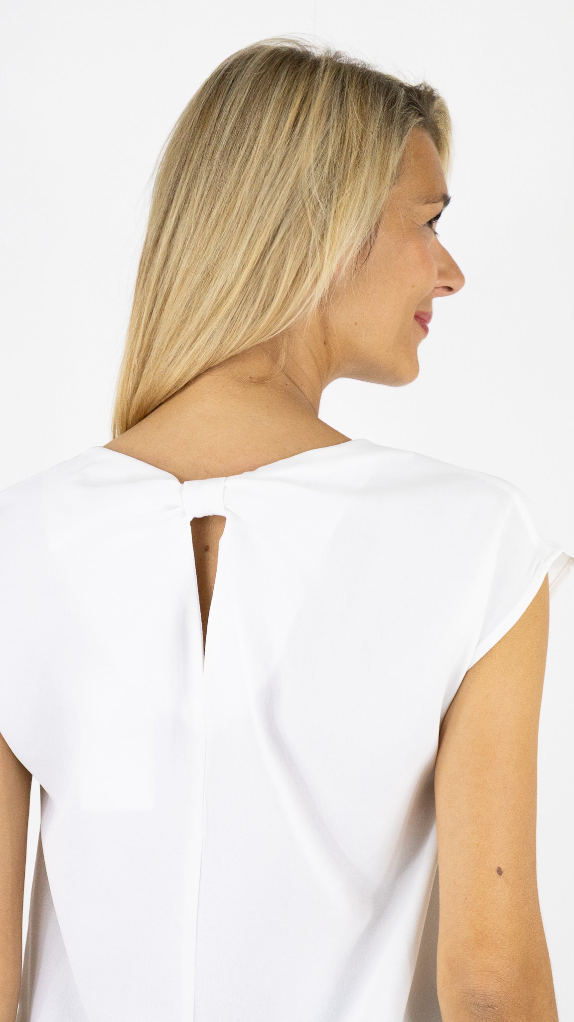 TOP V SATINE LAMÉ BY ONE 272N#COLOR_ECRU