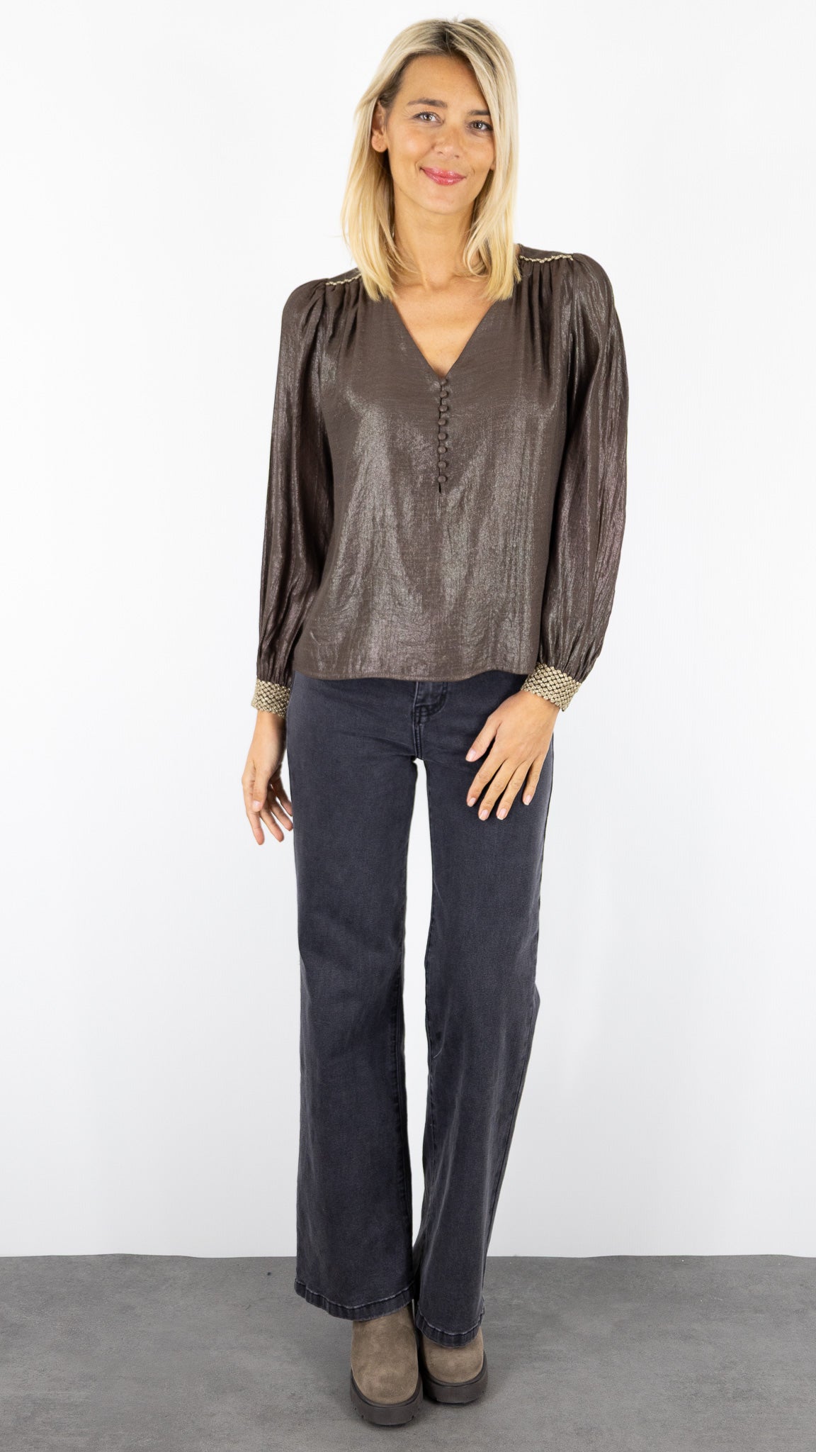 BLOUSE SATINEE 30344B YCOO CHOCO