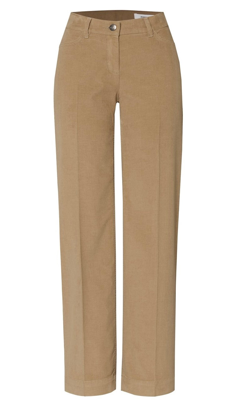 JEANS DROIT EN VELOURS POUR FEMME TONI 31-01 1213-57 JENNY WIDE#COLOR_73/BEIGE