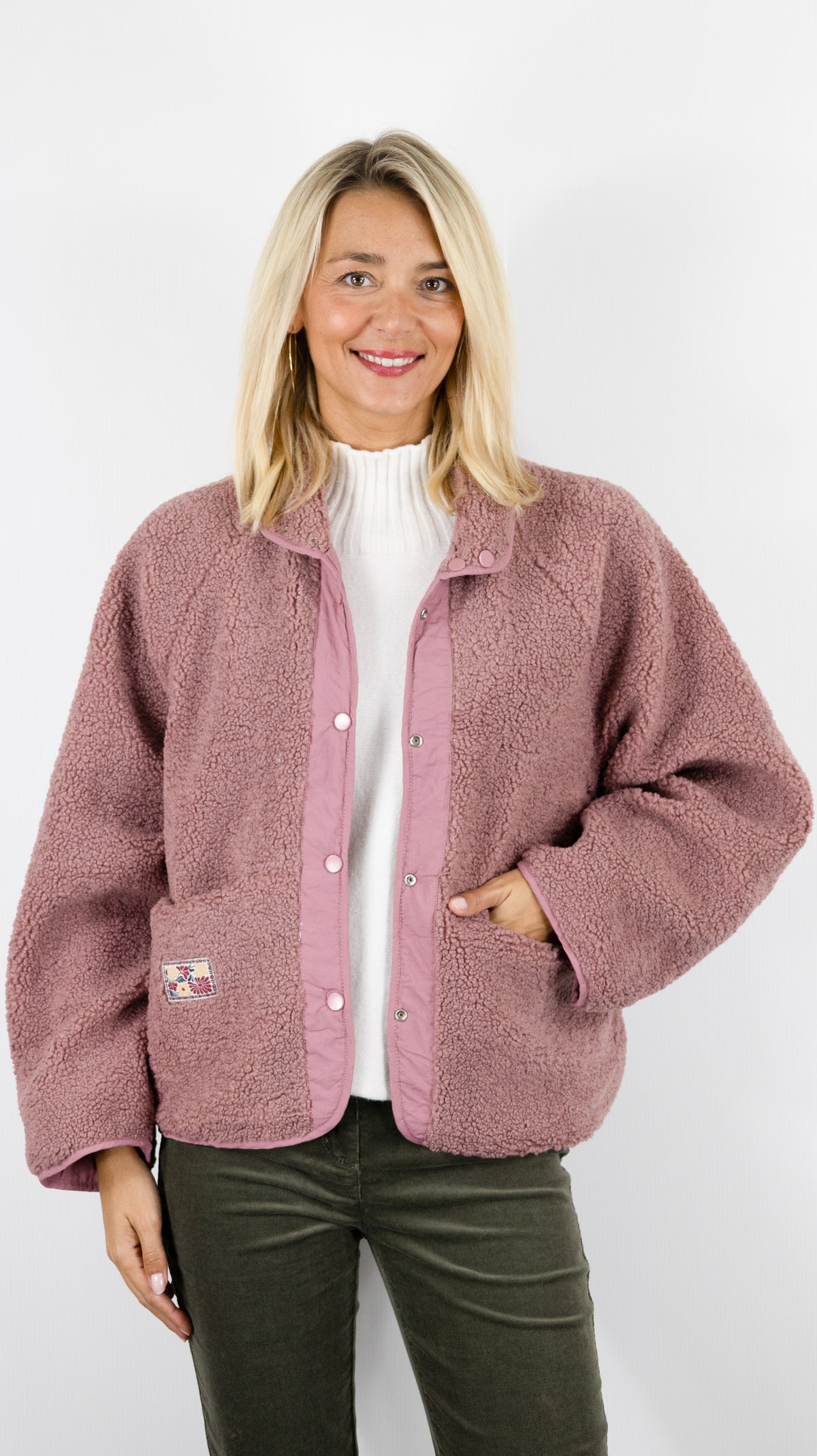 VESTE MOUTON SHERPA BOIS DE ROSE POUR FEMME SEASON 16G275 