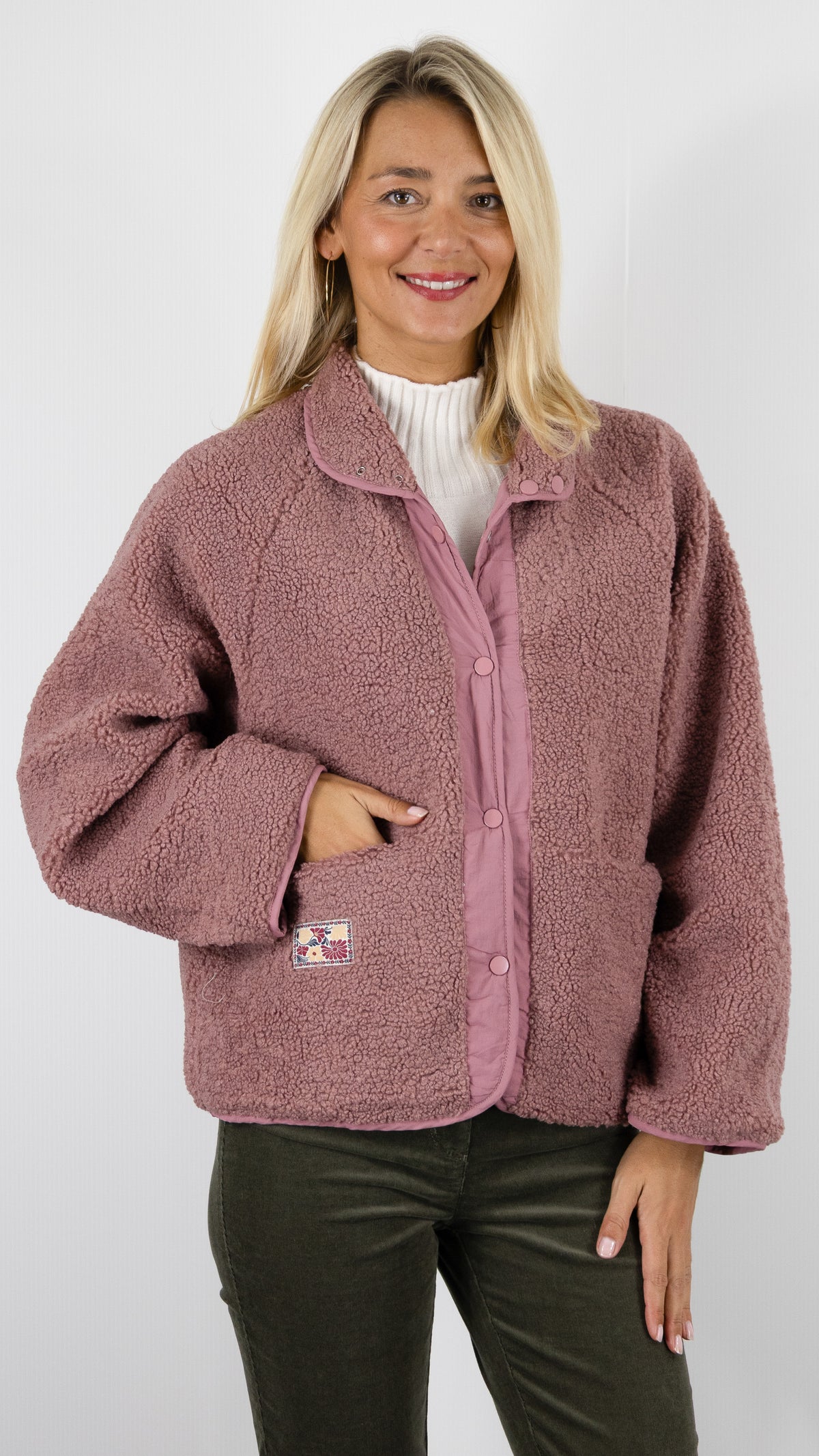 VESTE MOUTON SHERPA BOIS DE ROSE POUR FEMME SEASON 16G275 