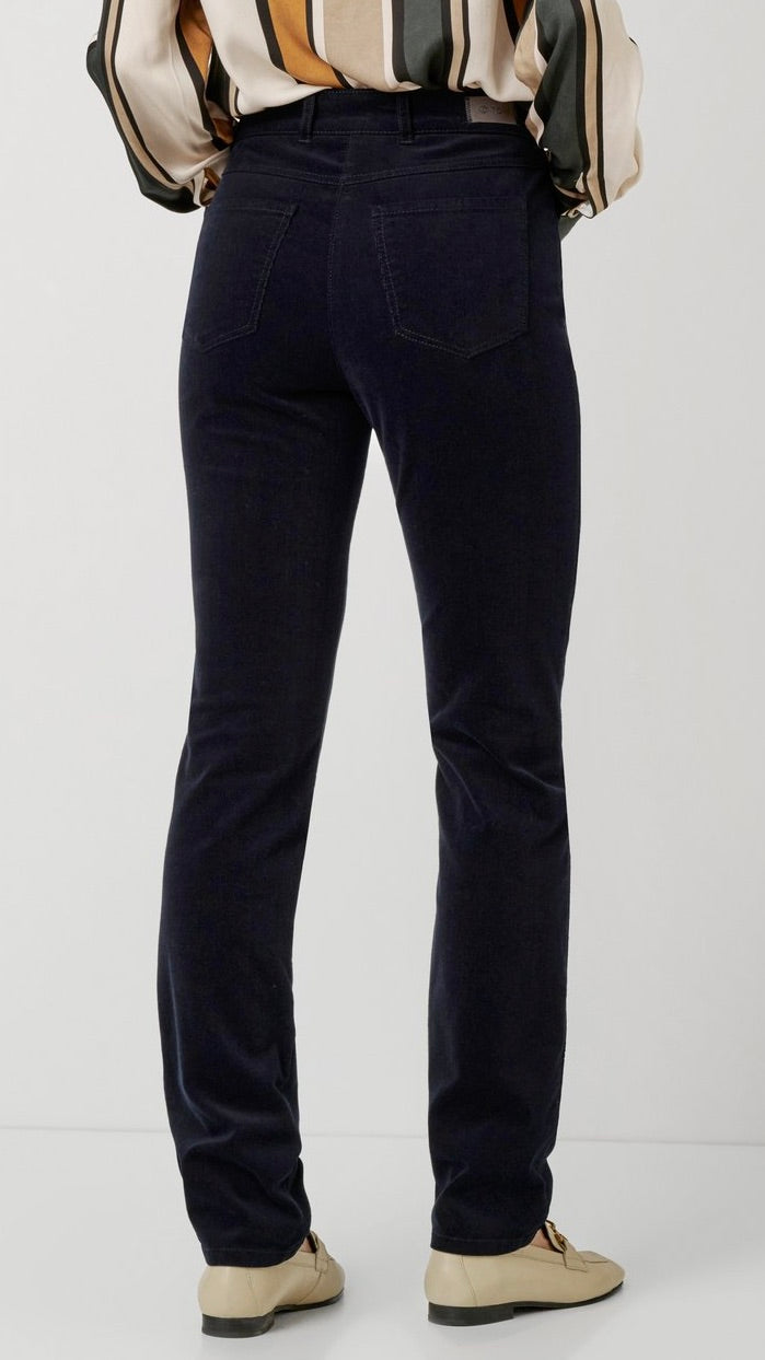 JEANS EN VELOURS POUR FEMME TONI 31-01 1225-22 BE LOVED#COLOR_59/DARK BLUE